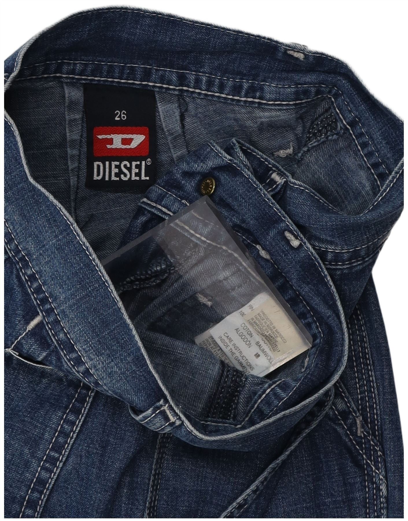 Diesel Womens Bootcut Jeans W26 L27 Blue Cotton Size 42" / US 20 - 4 Thumbnail