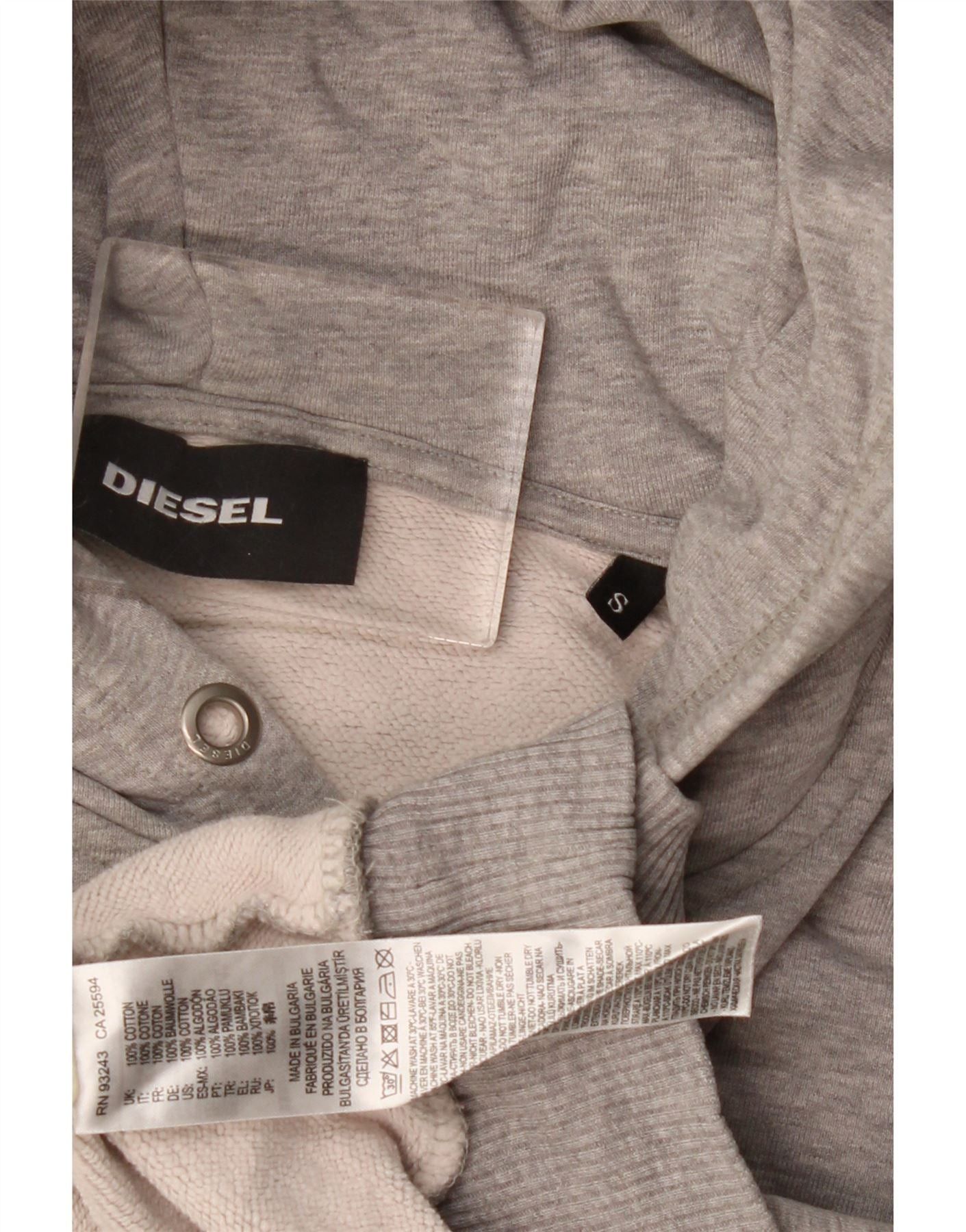 Diesel Mens Graphic Hoodie Jumper Small Grey Size US XL / EU 56 / 4 - 4 Thumbnail