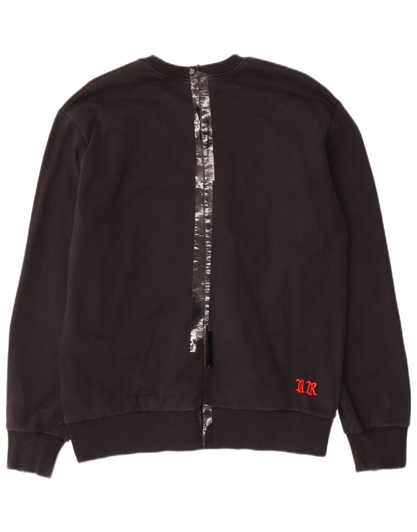 Diesel Boys Graphic Sweatshirt Jumper 15-16 Years Black Cotton Size XL / US 12-14 / IT 48-50 - 2 Thumbnail