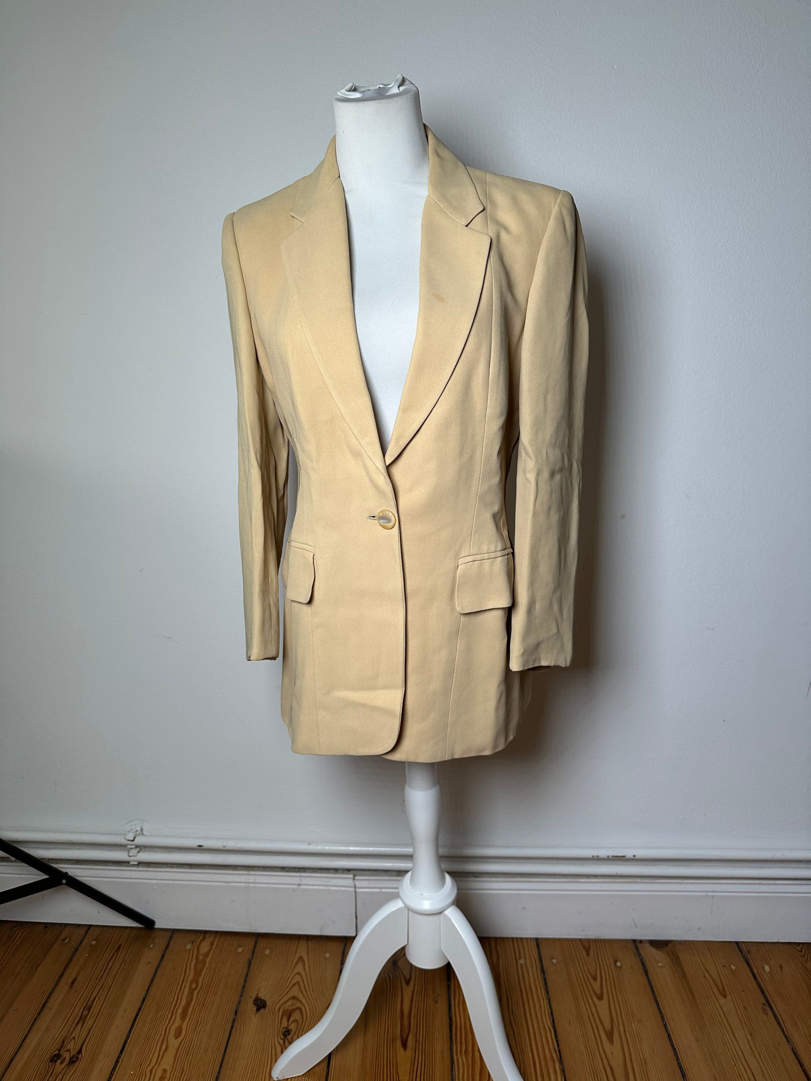 Gucci Vintage Viscose Longline Blazer Beige IT42 Size M / US 6-8 / IT 42-44 - 2 Thumbnail