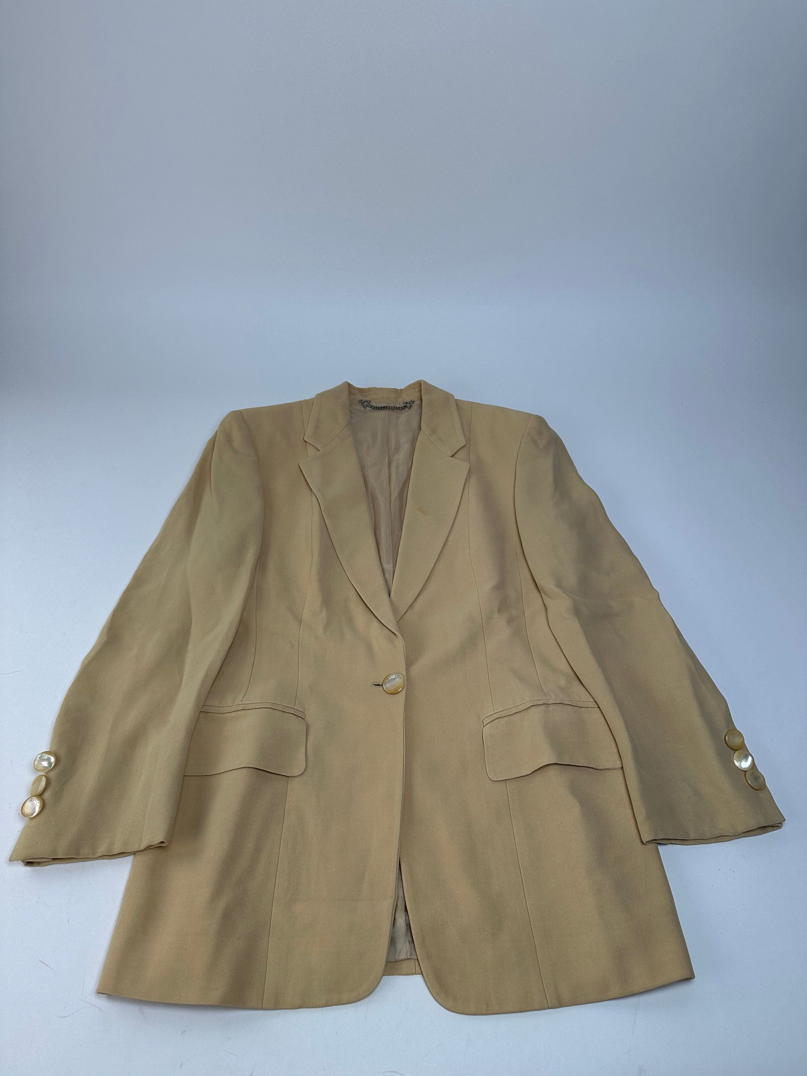 Gucci Vintage Viscose Longline Blazer Beige IT42 Size M / US 6-8 / IT 42-44 - 5 Thumbnail