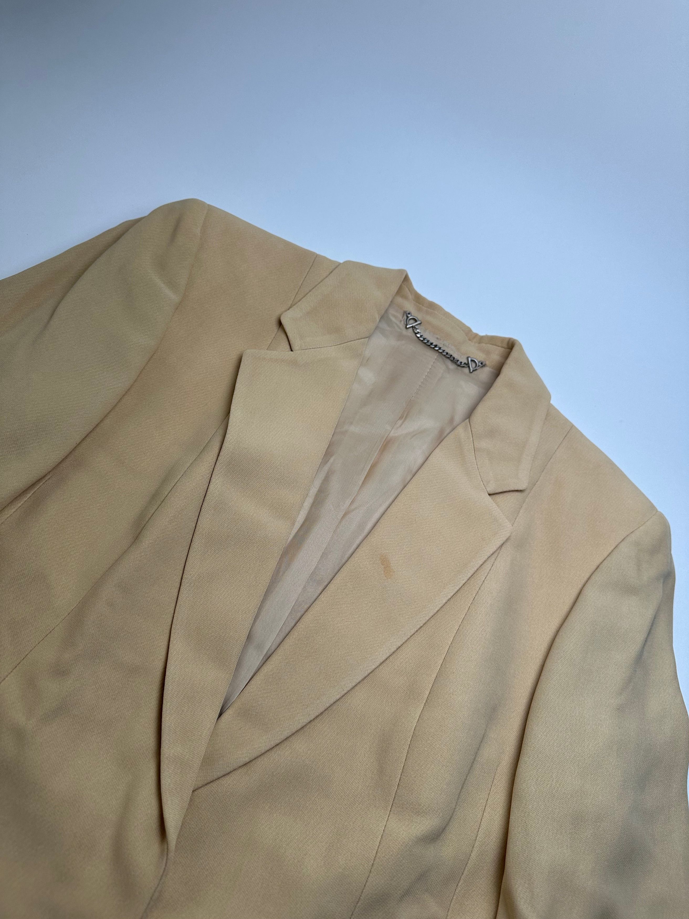 Gucci Vintage Viscose Longline Blazer Beige IT42 Size M / US 6-8 / IT 42-44 - 7 Thumbnail
