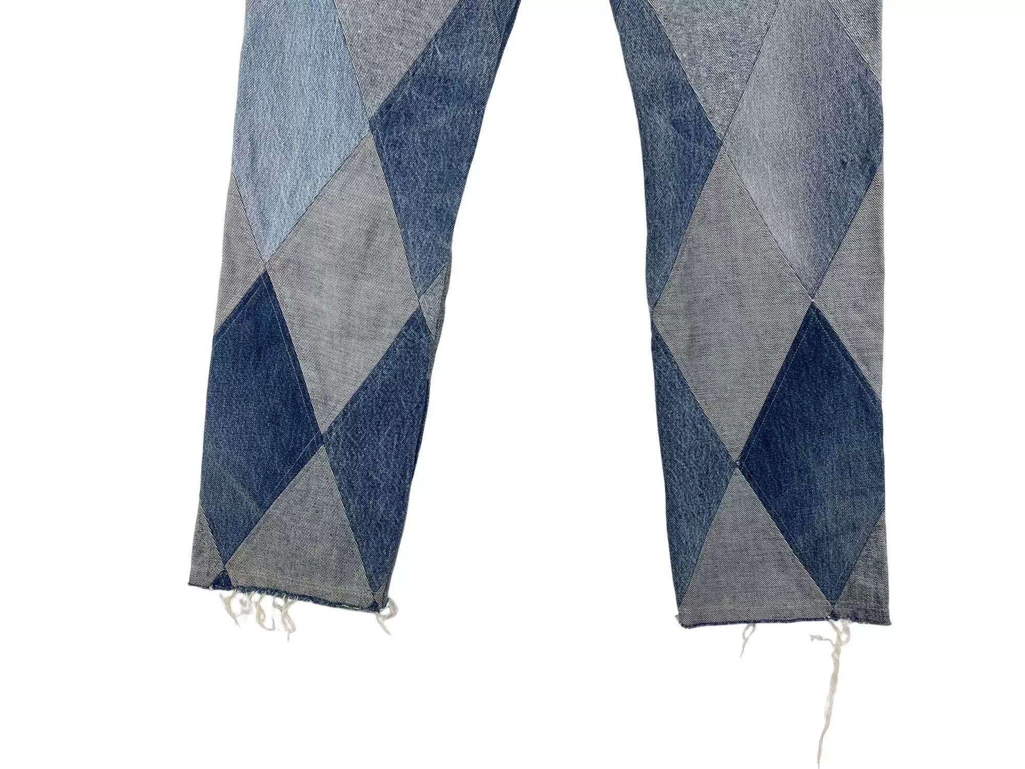 Old Park Old Park Argyle Remake Levi's Jeans Size 29" - 4 Thumbnail