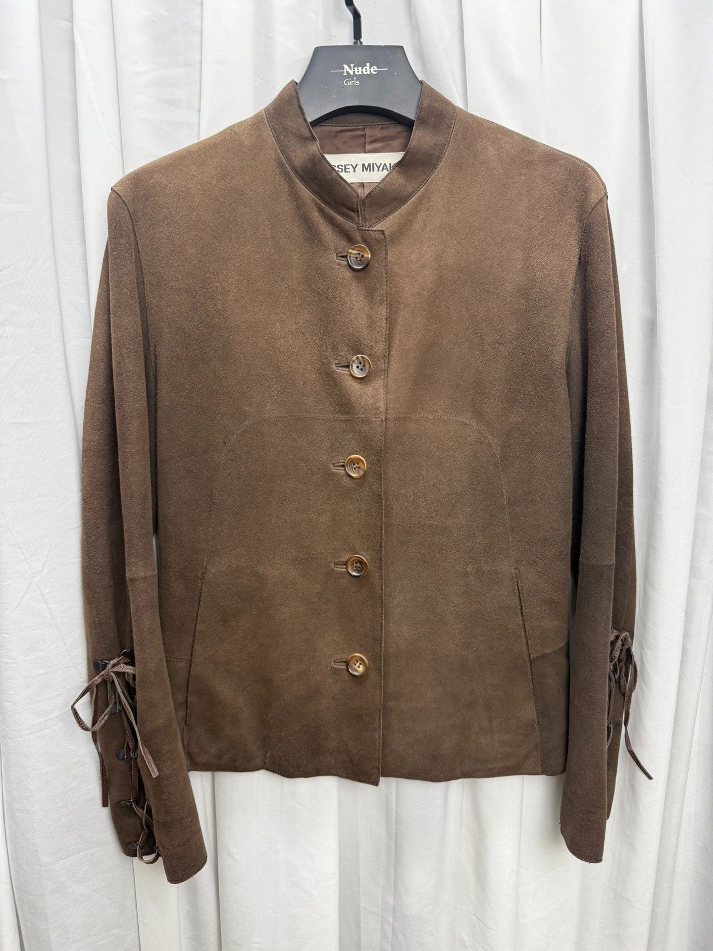 Issey Miyake Issey Miyake Suede Lace-Up Back Jacket Size M / US 6-8 / IT 42-44 - 2 Thumbnail