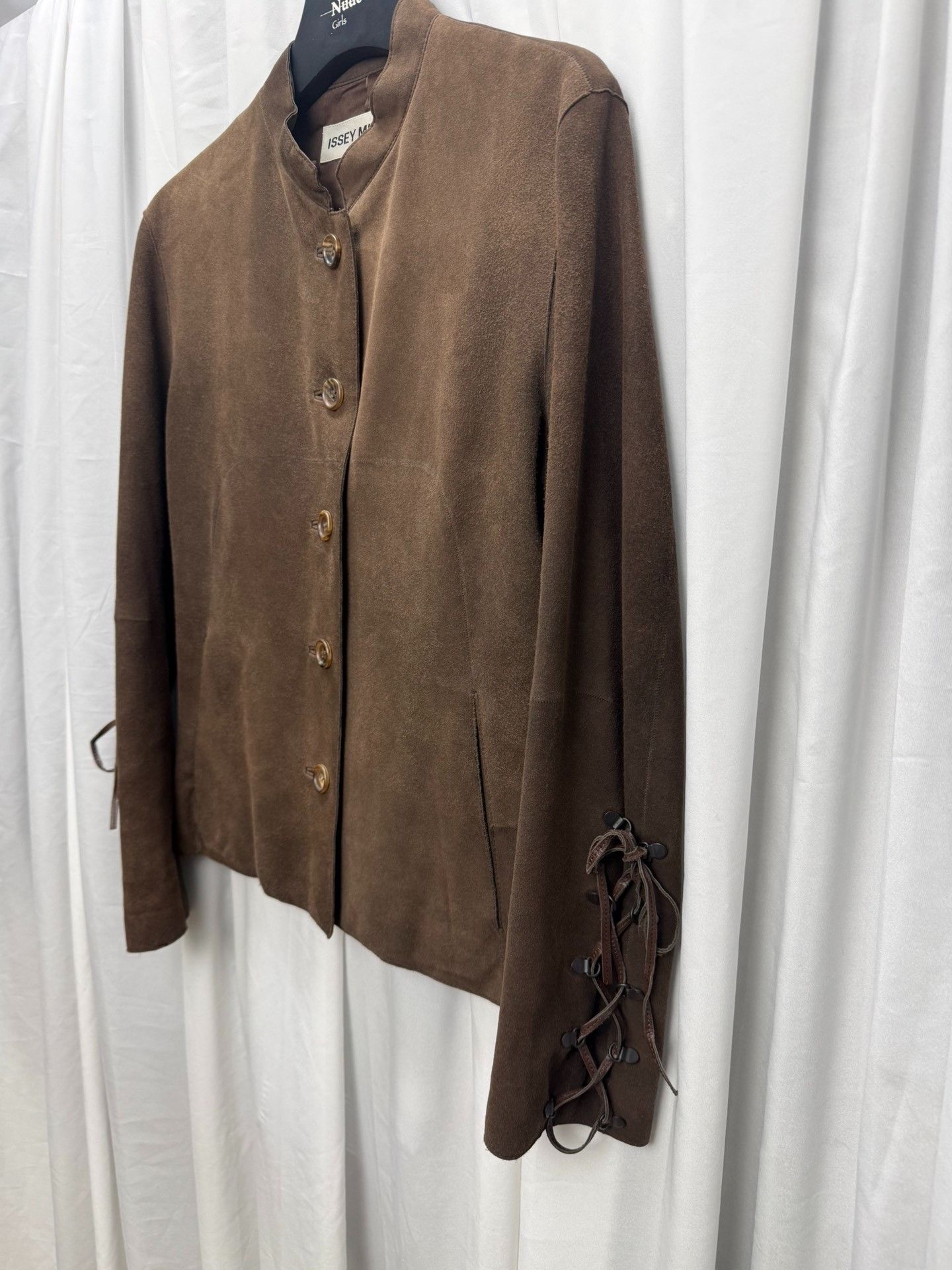 Issey Miyake Issey Miyake Suede Lace-Up Back Jacket Size M / US 6-8 / IT 42-44 - 3 Thumbnail