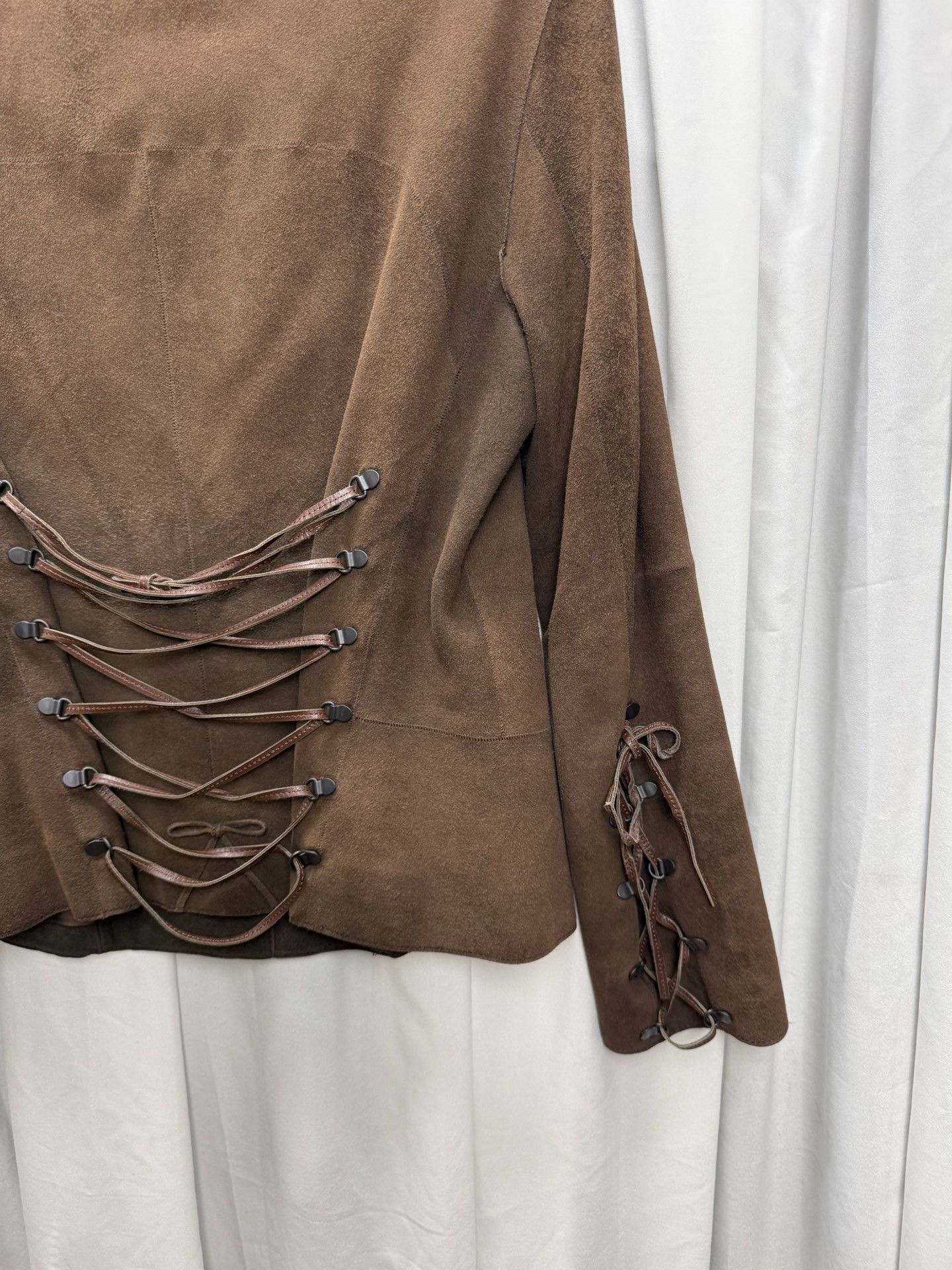 Issey Miyake Issey Miyake Suede Lace-Up Back Jacket Size M / US 6-8 / IT 42-44 - 7 Thumbnail