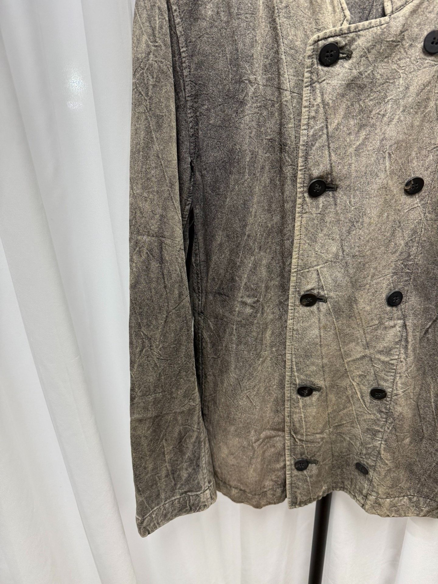 Issey Miyake ISSEY MIYAKE Vintage Wrinkled Double-Breasted Jacket Size US L / EU 52-54 / 3 - 3 Thumbnail