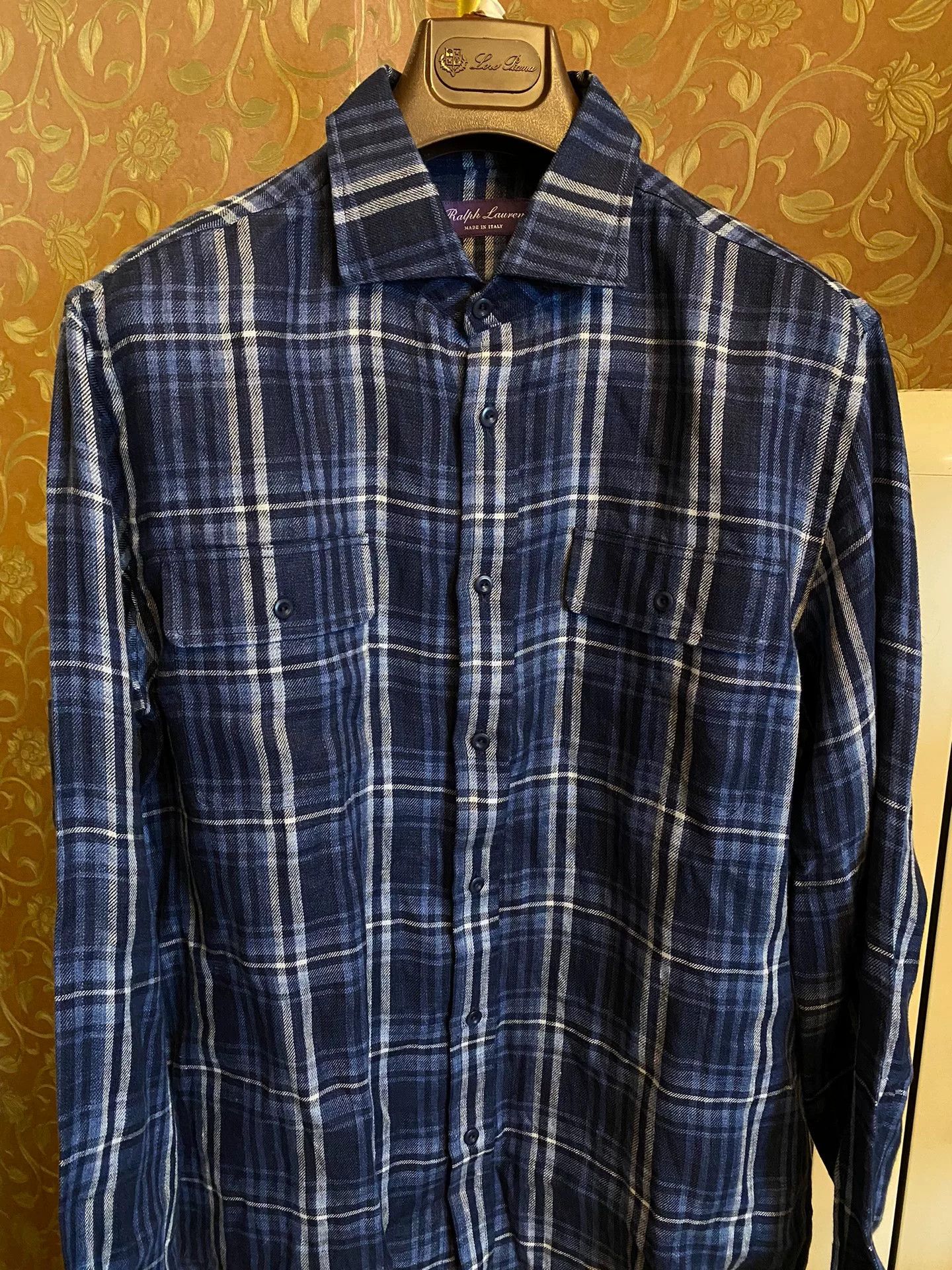 Ralph Lauren Purple Label Ralph Lauren Purple Label Linen Plaid Shirt Size US L / EU 52-54 / 3 - 2 Thumbnail