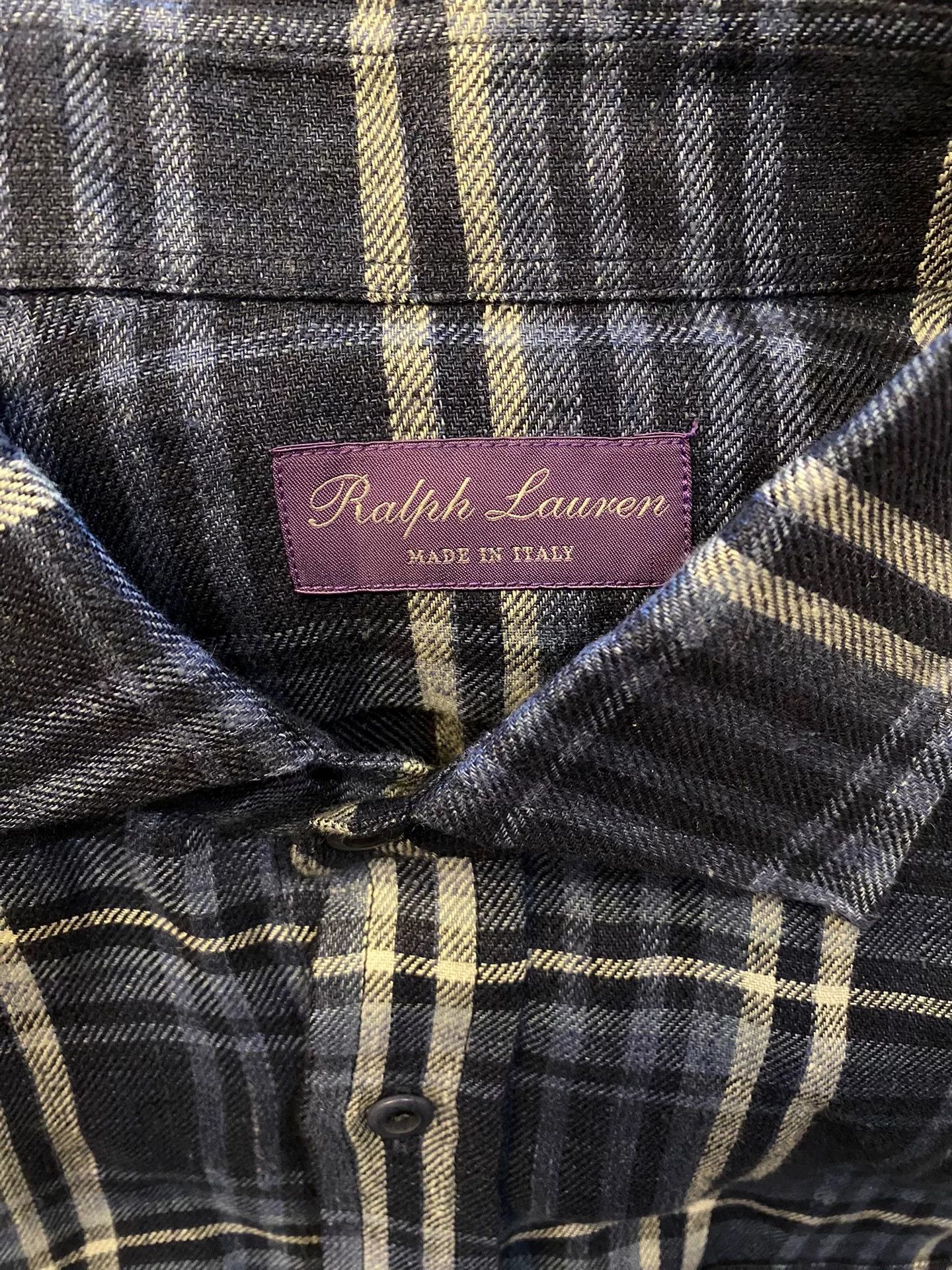 Ralph Lauren Purple Label Ralph Lauren Purple Label Linen Plaid Shirt Size US L / EU 52-54 / 3 - 4 Thumbnail