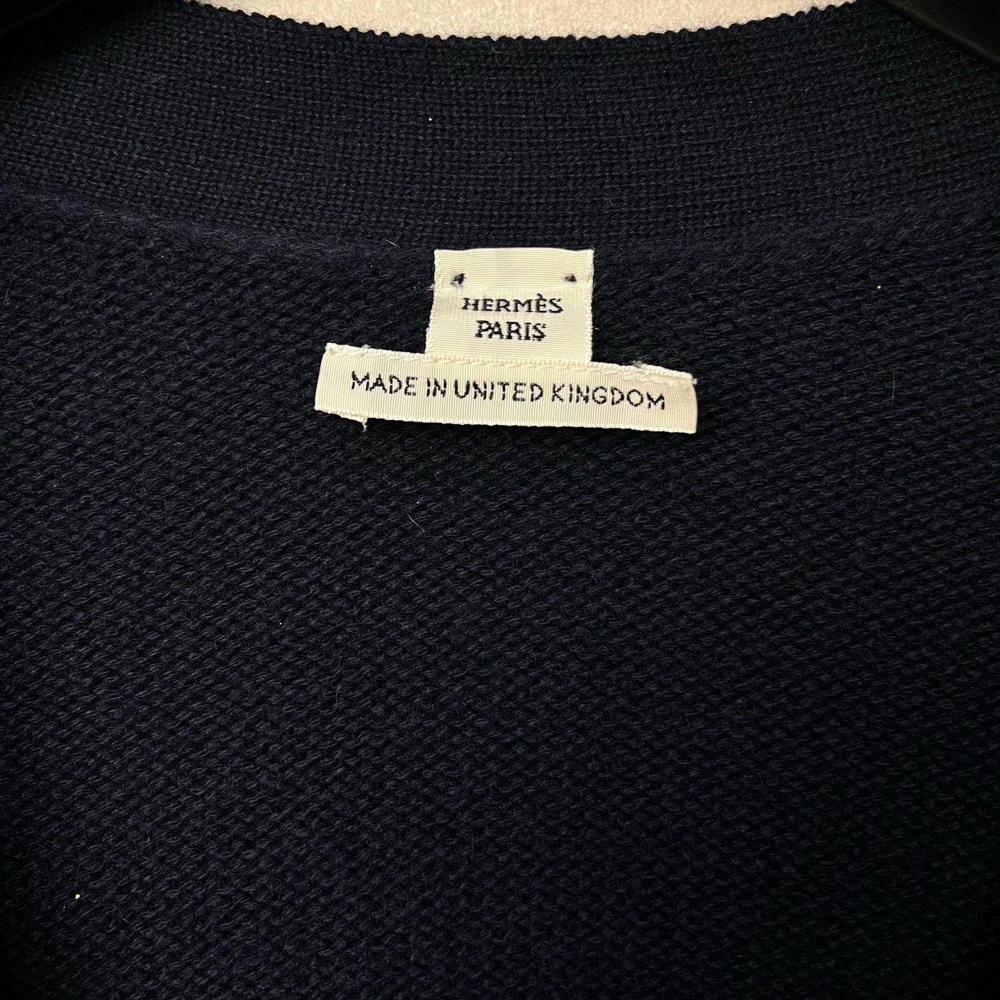 Hermes Hermes Dark Blue V-Neck Cardigan Size S / US 4 / IT 40 - 3 Thumbnail
