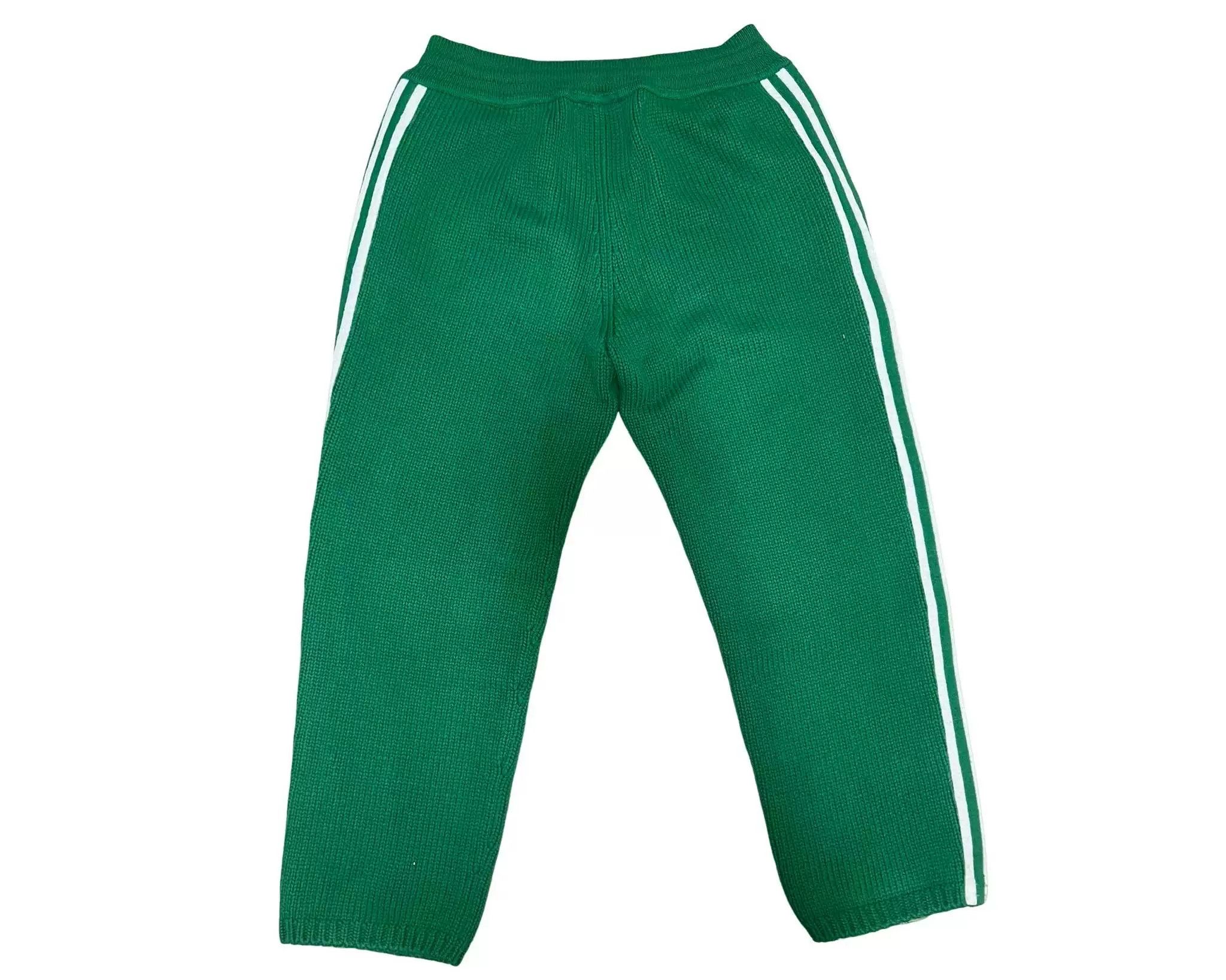 Adidas Adidas x Gucci Green Wool Knit Striped Pants Size US 41 - 2 Thumbnail