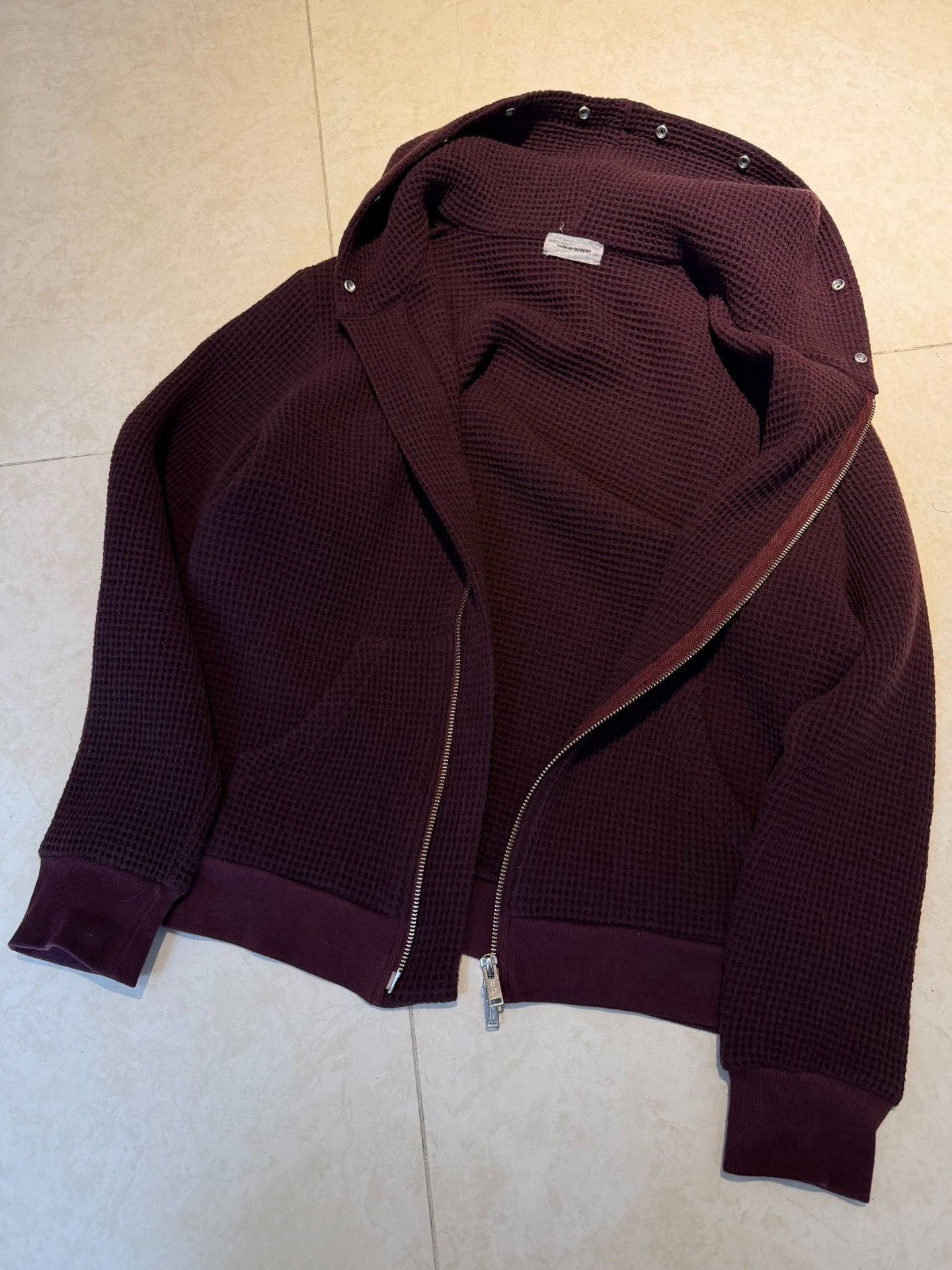 Undercover UNDERCOVER Rivet Diagonal Zip Waffle Hoodie Size US M / EU 48-50 / 2 - 3 Thumbnail