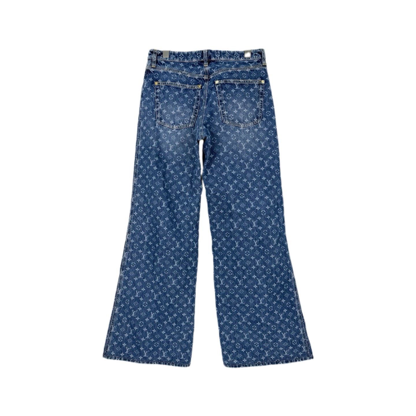 Louis Vuitton LV Blue Monogram Washed Jeans Size US 38 / EU 54 - 2 Thumbnail