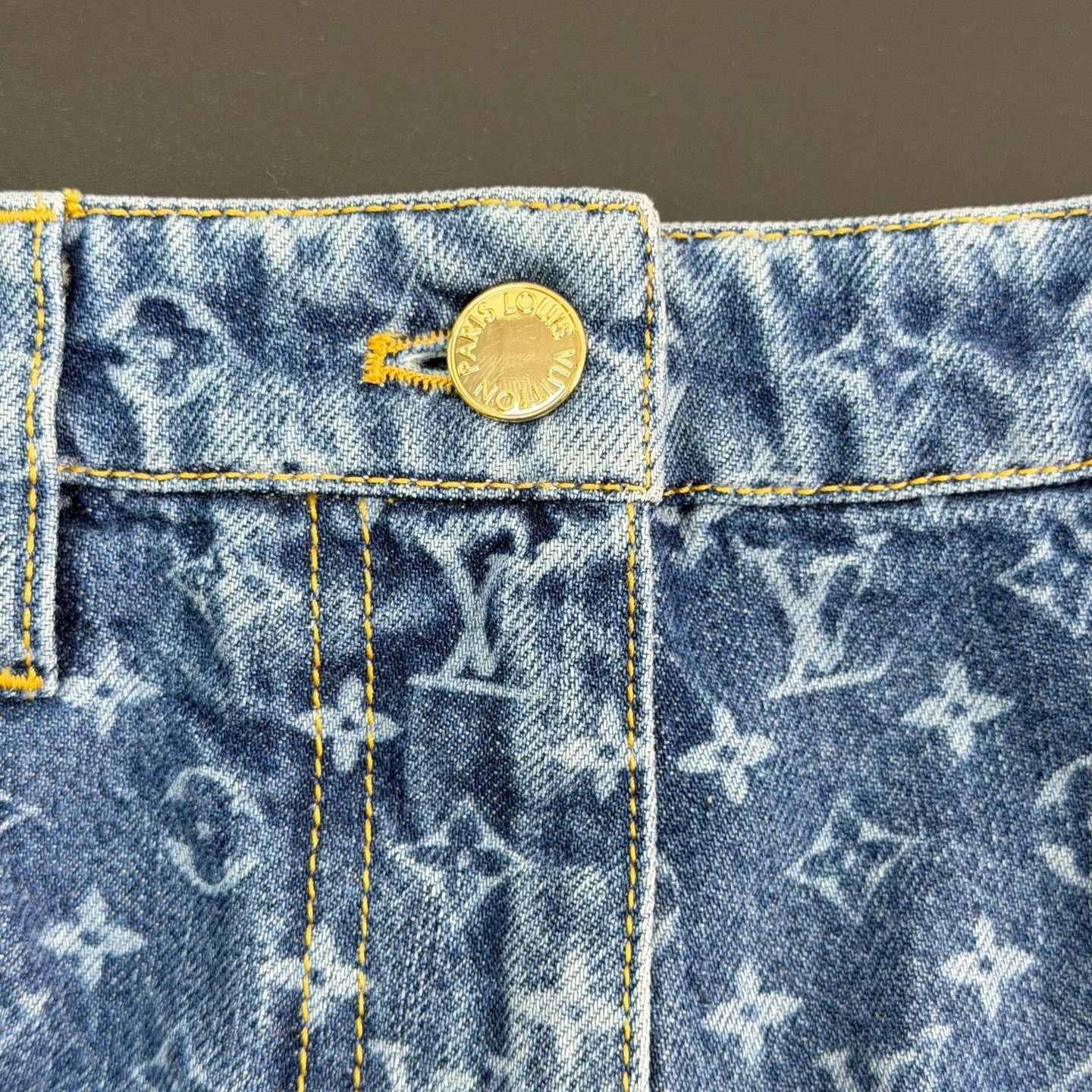 Louis Vuitton LV Blue Monogram Washed Jeans Size US 38 / EU 54 - 7 Thumbnail