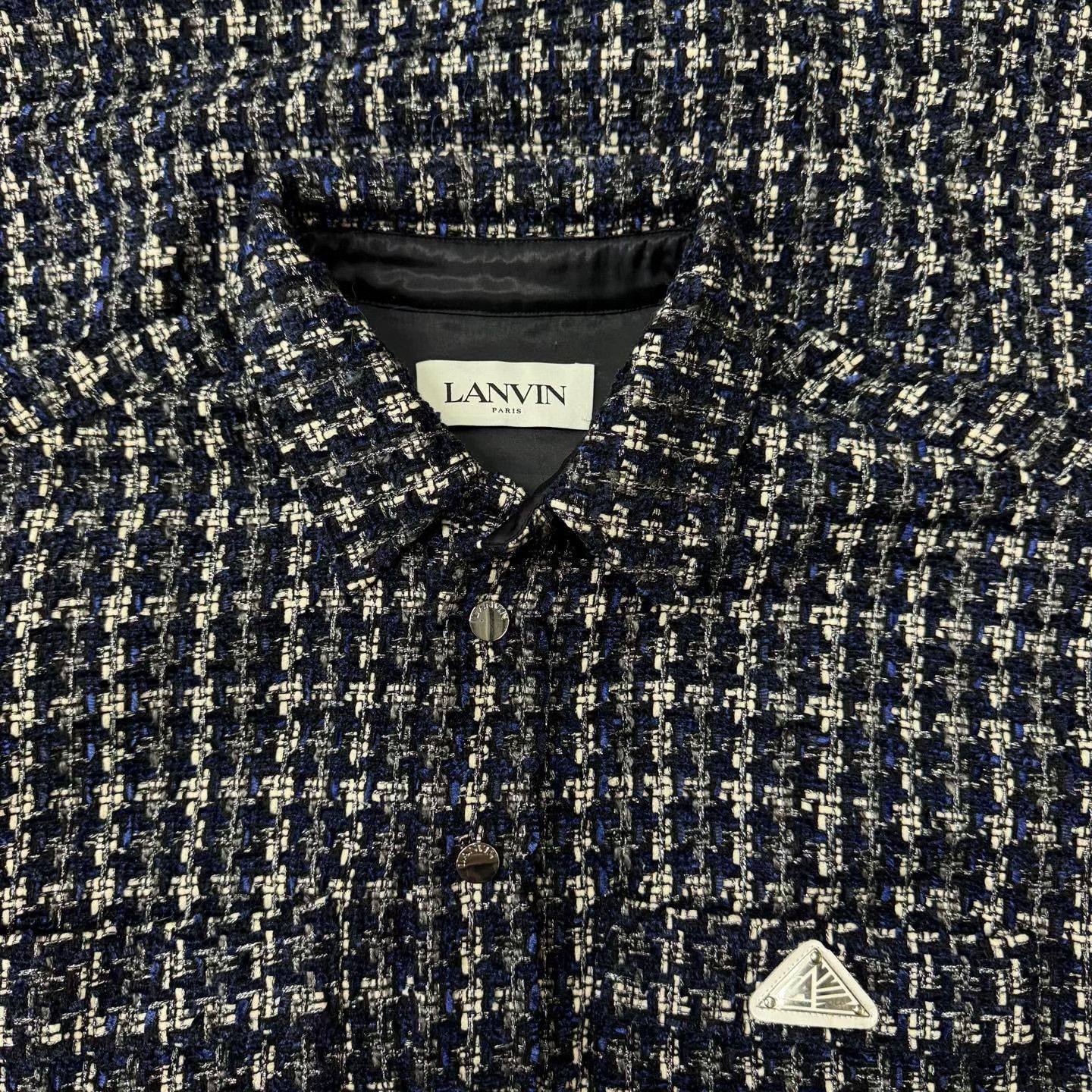 Lanvin Lanvin Black White Check Tweed Coat Size M / US 6-8 / IT 42-44 - 5 Thumbnail