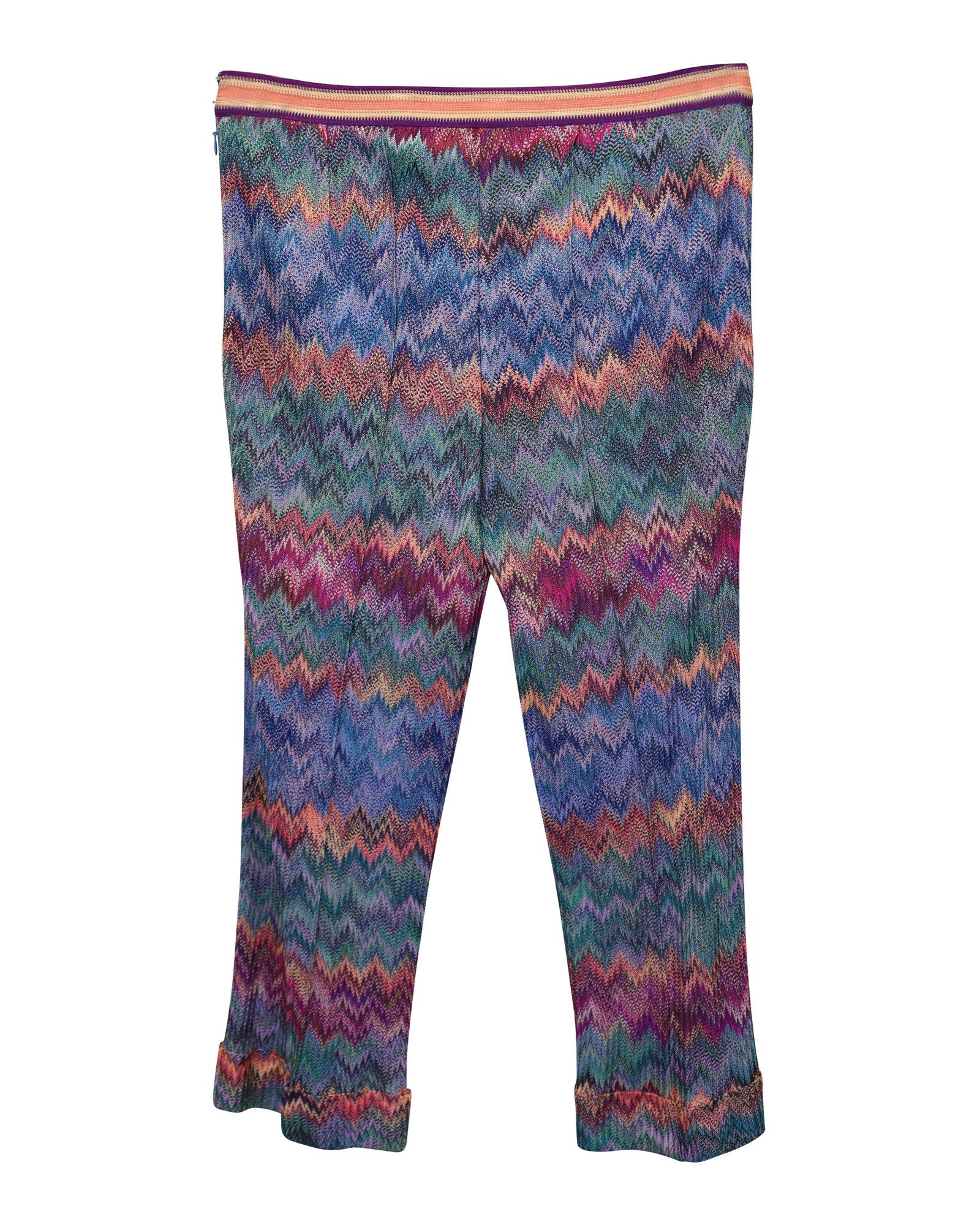 Missoni Missoni Zig Zag Culottes in Multicolor Rayon Size 28" / US 6 / IT 42 - 2 Thumbnail