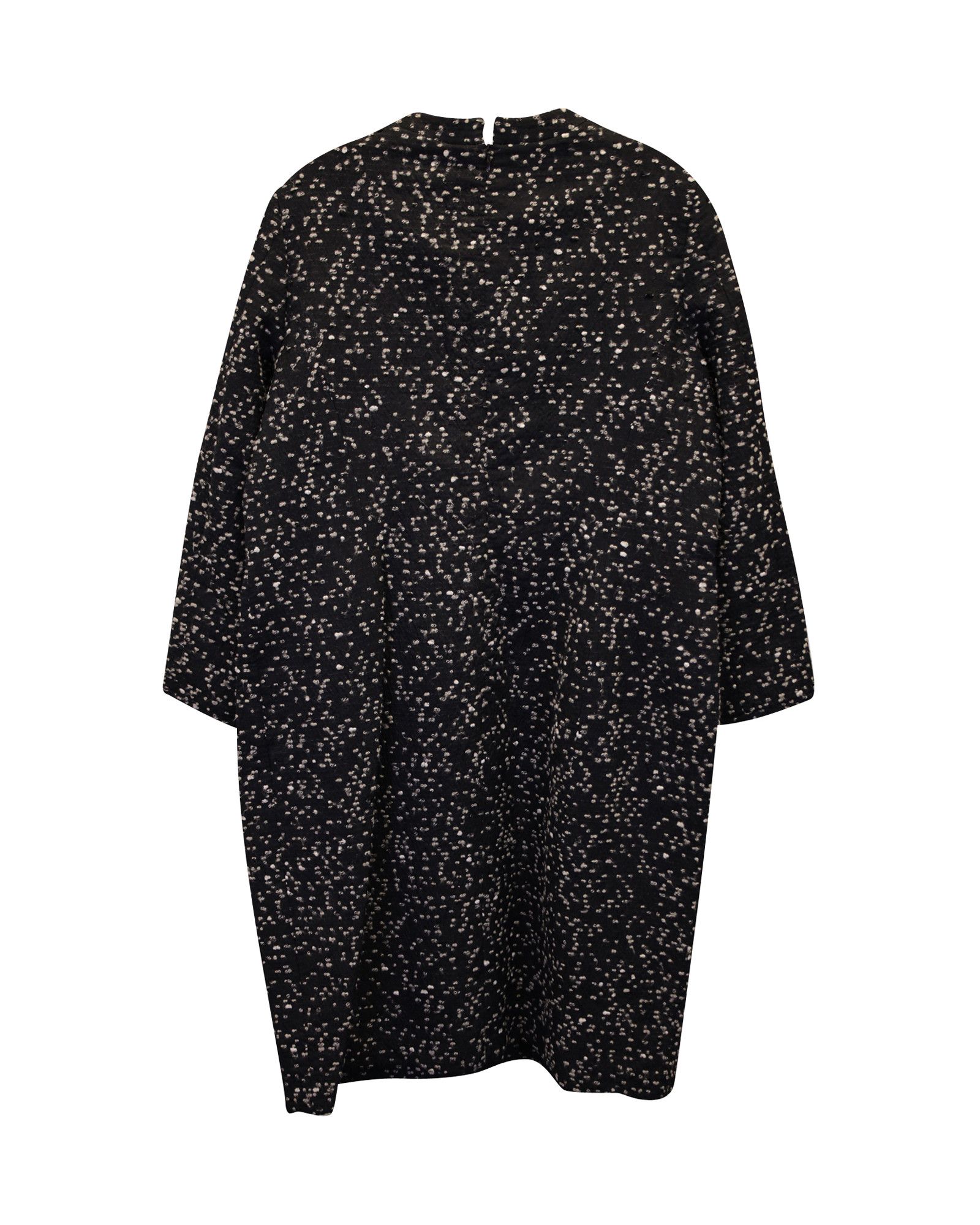 Oscar De La Renta Oscar De La Renta Dotted Dress in Black Polyamide Wool Size M / US 6-8 / IT 42-44 - 2 Thumbnail