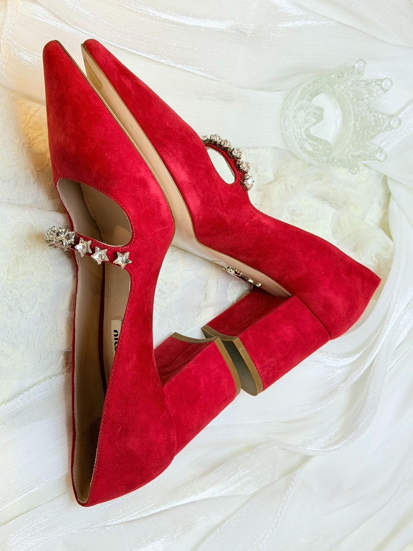 Miu Miu Miu Miu Suede Red Lowtop Sneakers us_5-5 Women Size US 5.5 / IT 35.5 - 4 Thumbnail