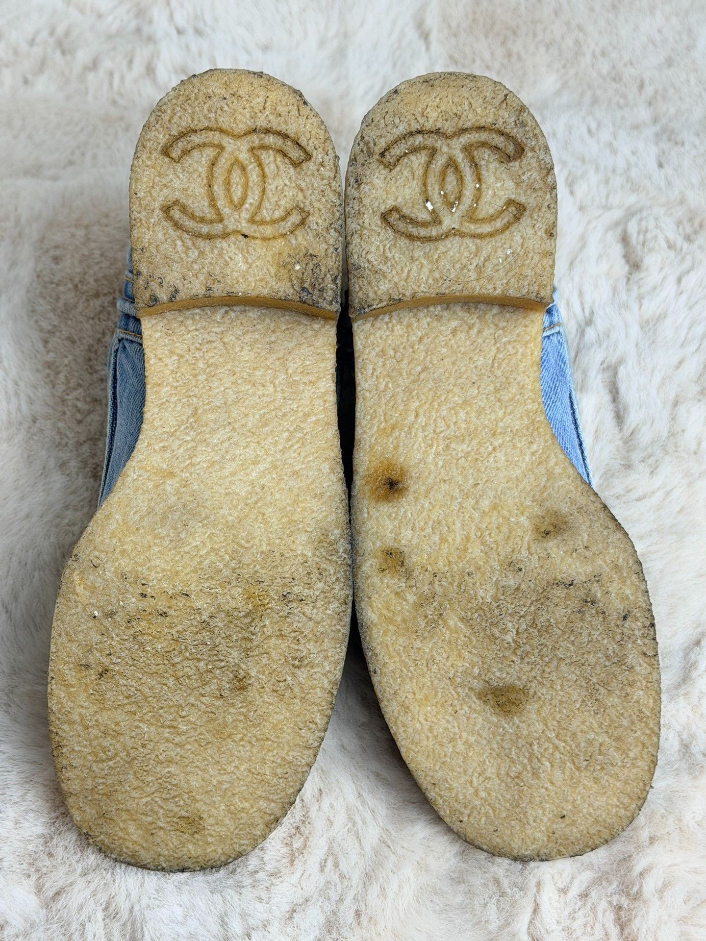 Chanel Chanel Denim Blue Hitop Sneakers us_6 Women Size US 6 / IT 36 - 7 Thumbnail