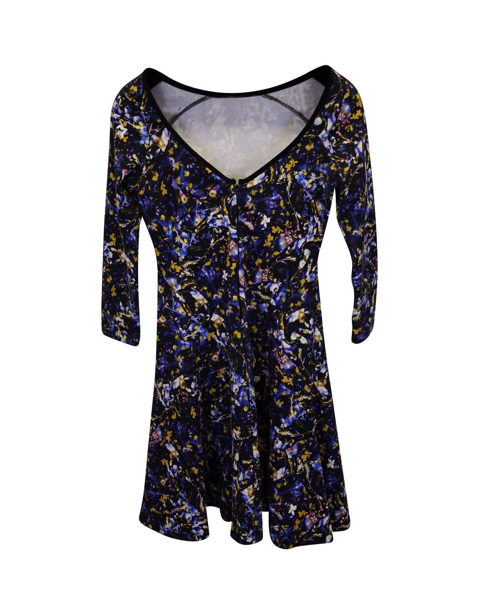Erdem Erdem Vivi Floral Printed Scoop Back Mini Dress in Multicolo Size XS / US 0-2 / IT 36-38 - 2 Thumbnail