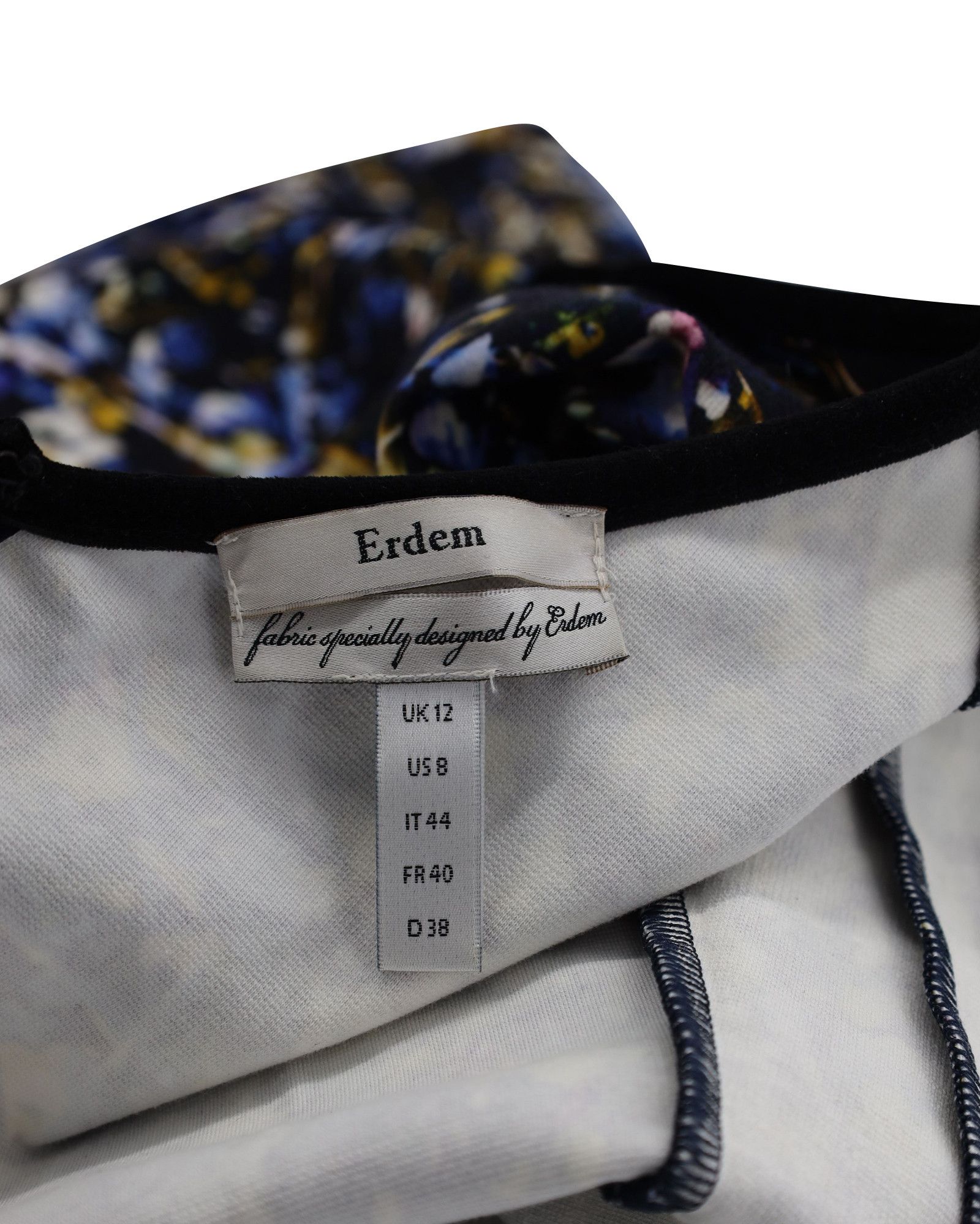 Erdem Erdem Vivi Floral Printed Scoop Back Mini Dress in Multicolo Size XS / US 0-2 / IT 36-38 - 3 Thumbnail