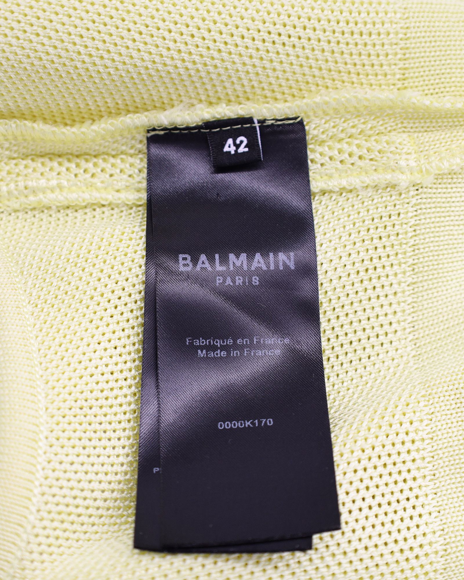 Balmain Balmain Sleeveless Knitted Crop Top in Lime Green Viscose Size XXS / US 00 / IT 34 - 5 Thumbnail