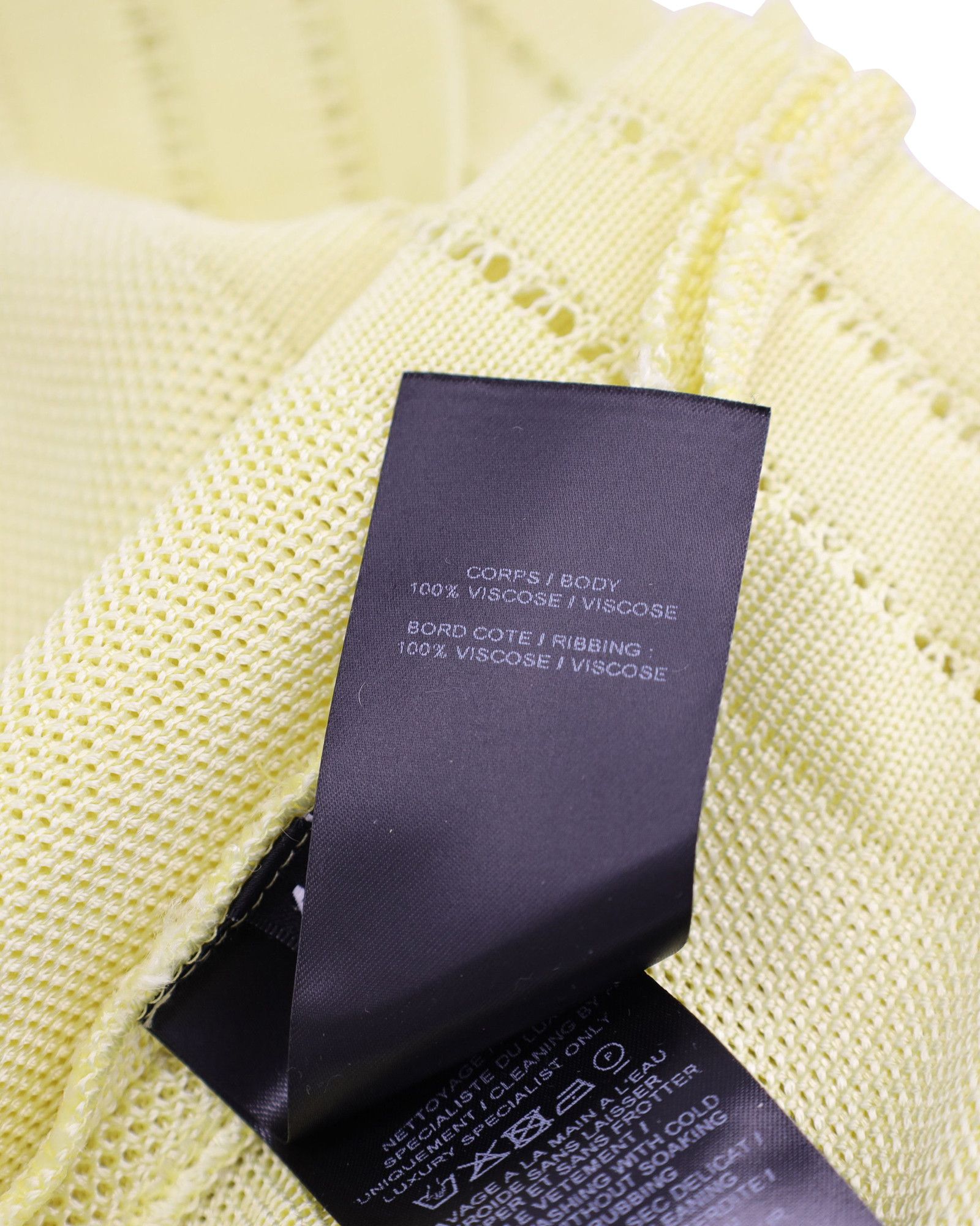 Balmain Balmain Sleeveless Knitted Crop Top in Lime Green Viscose Size XXS / US 00 / IT 34 - 6 Thumbnail