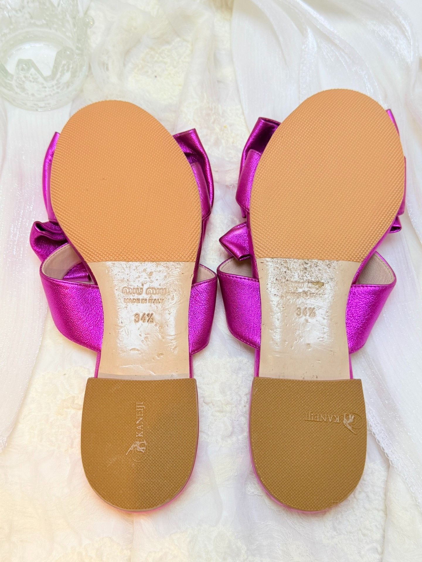Miu Miu Miu Miu Leather Pink Sandals it_34-5 Women Size US 4.5 / IT 34.5 - 3 Thumbnail