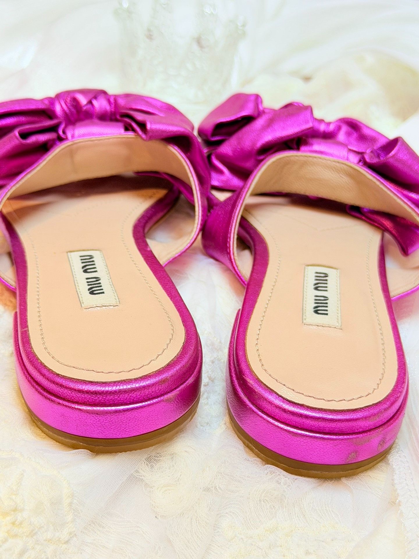 Miu Miu Miu Miu Leather Pink Sandals it_34-5 Women Size US 4.5 / IT 34.5 - 4 Thumbnail