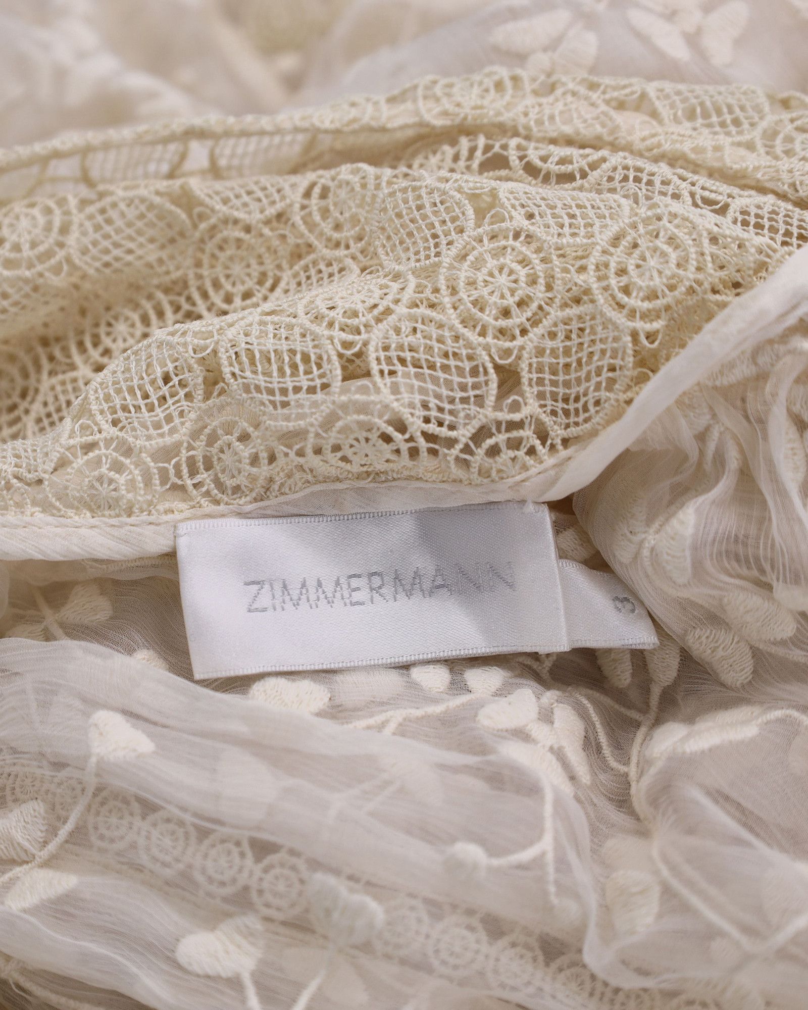 Zimmermann Zimmermann Lace Maxi Dress in White Viscose Size XS / US 0-2 / IT 36-38 - 3 Thumbnail