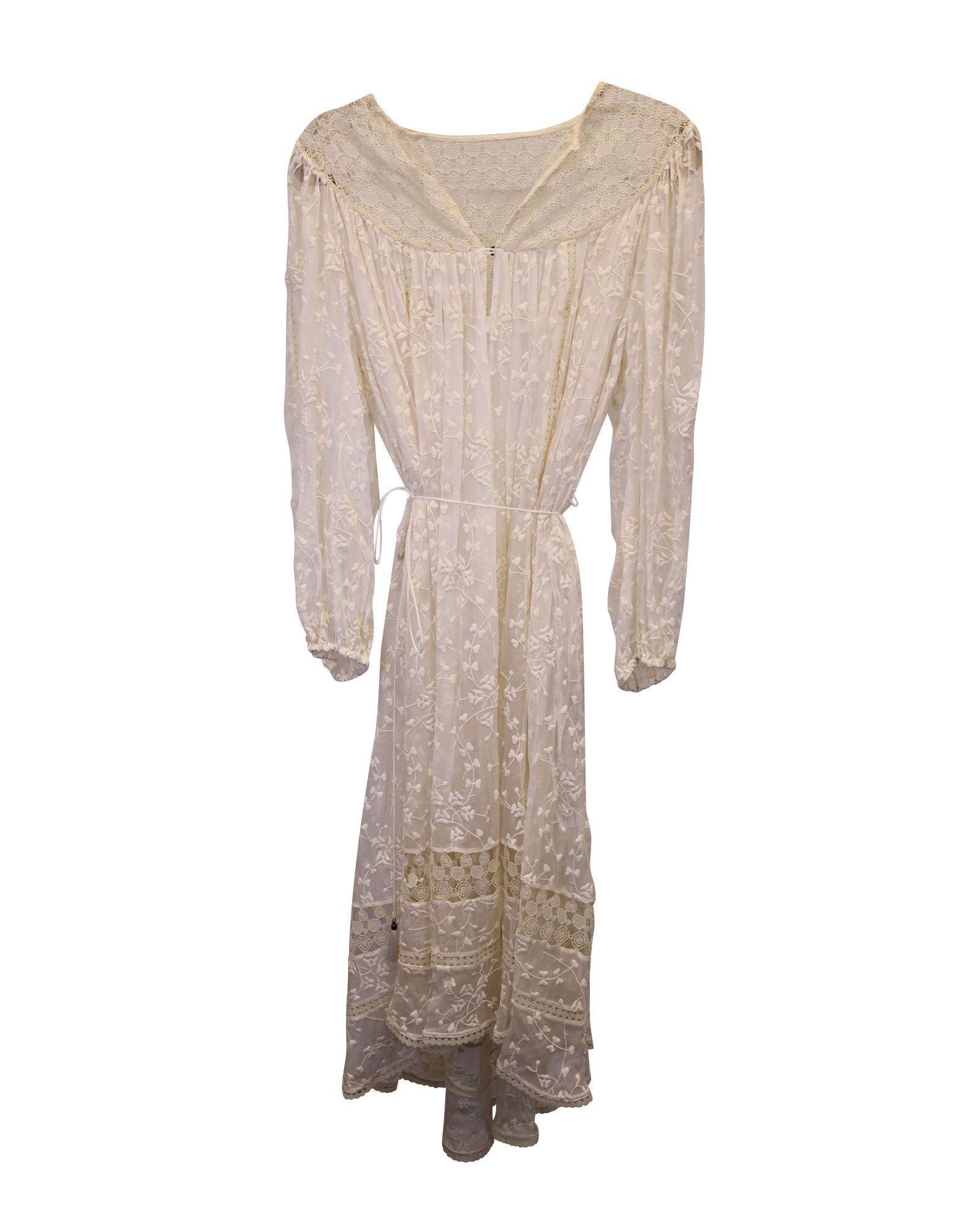 Zimmermann Zimmermann Lace Maxi Dress in White Viscose Size XS / US 0-2 / IT 36-38 - 2 Thumbnail