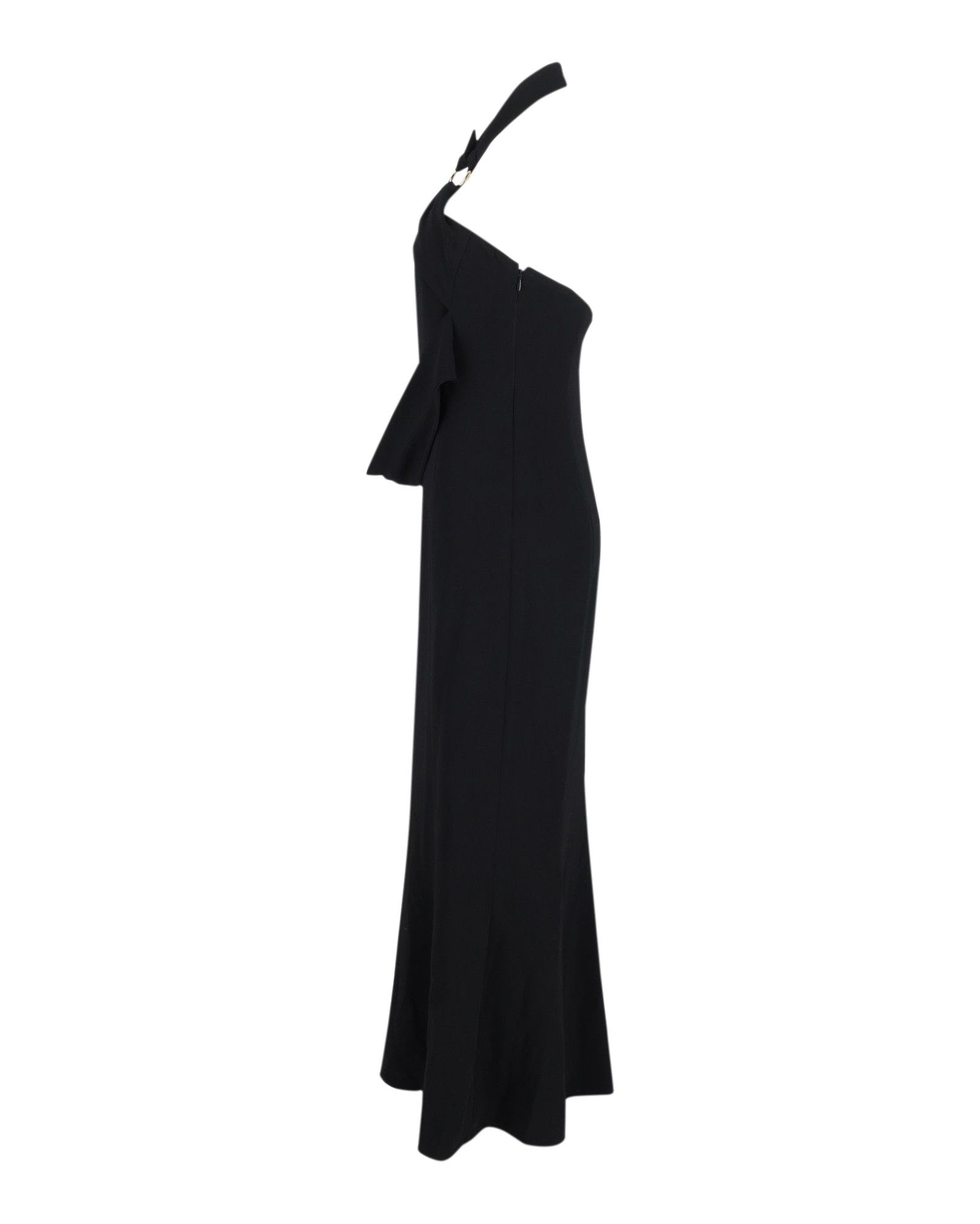 Diane von Furstenberg Diane von Furstenberg Halter Gown in Black Polyester Size XS / US 0-2 / IT 36-38 - 2 Thumbnail