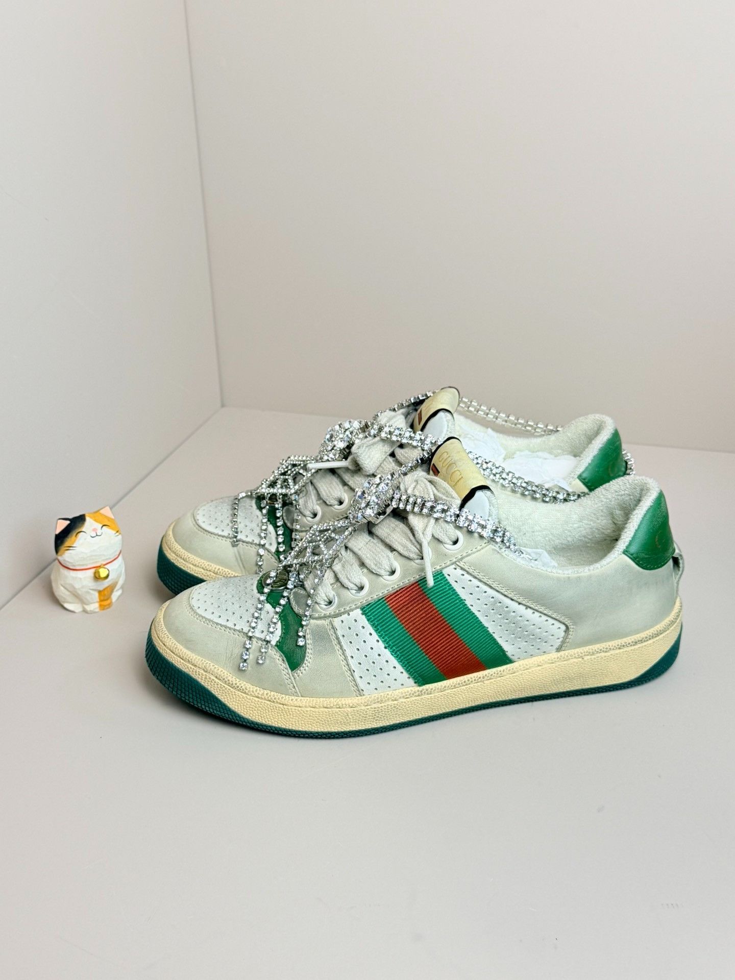 Gucci Gucci Limited Green Lowtop Sneakers us_5-5 Women Size US 5.5 / IT 35.5 - 3 Thumbnail