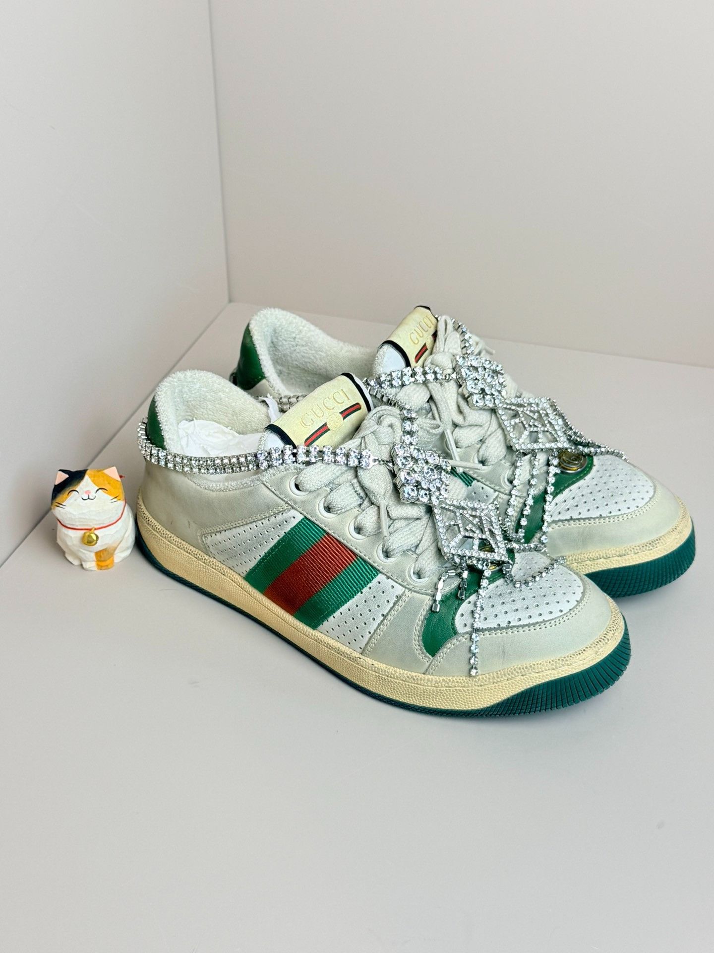 Gucci Gucci Limited Green Lowtop Sneakers us_5-5 Women Size US 5.5 / IT 35.5 - 2 Thumbnail