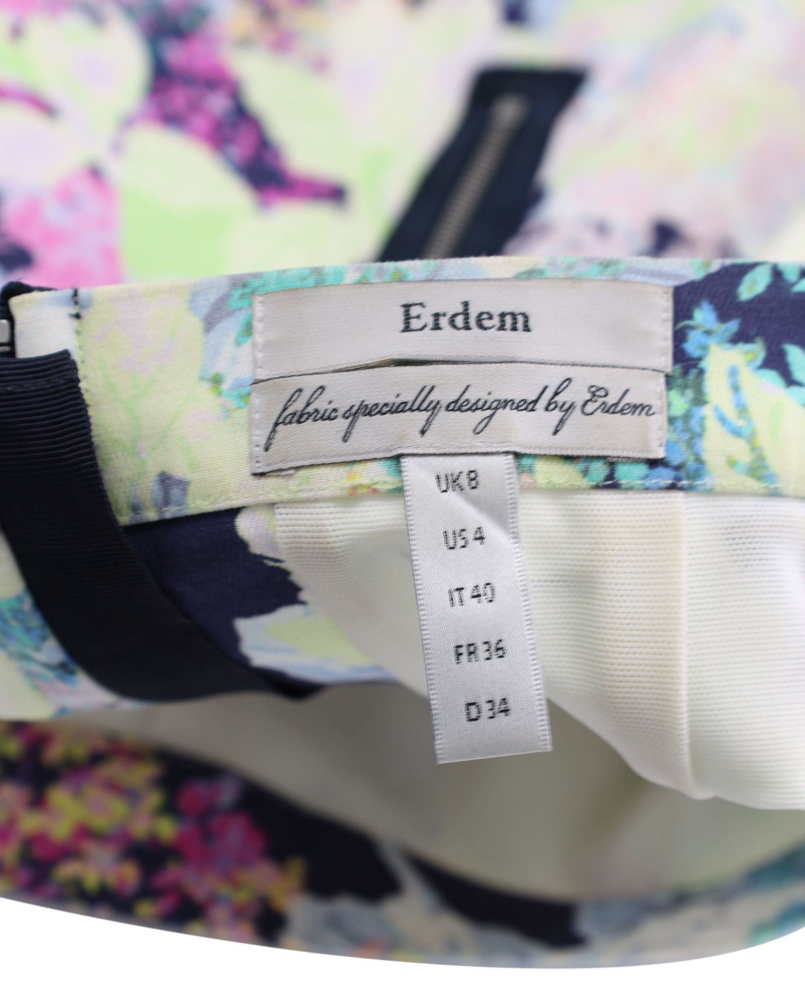 Erdem Erdem Floral Print Pencil Skirt in Multicolor Viscose Size 27" / US 4 / IT 40 - 3 Thumbnail