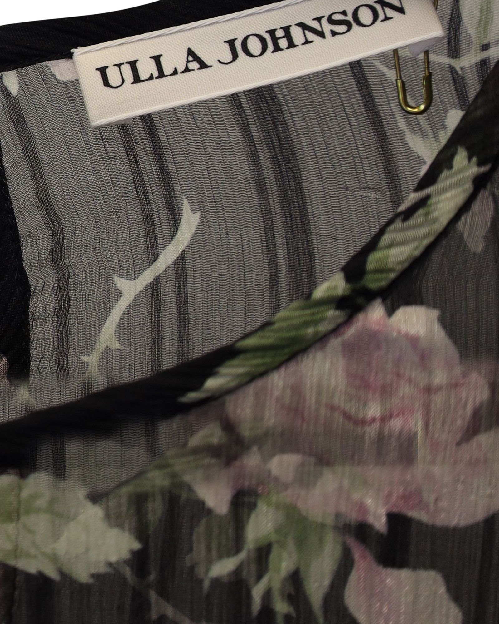 Ulla Johnson Ulla Johnson Dahlia Floral Mini Dress in Black Silk Size S / US 4 / IT 40 - 3 Thumbnail