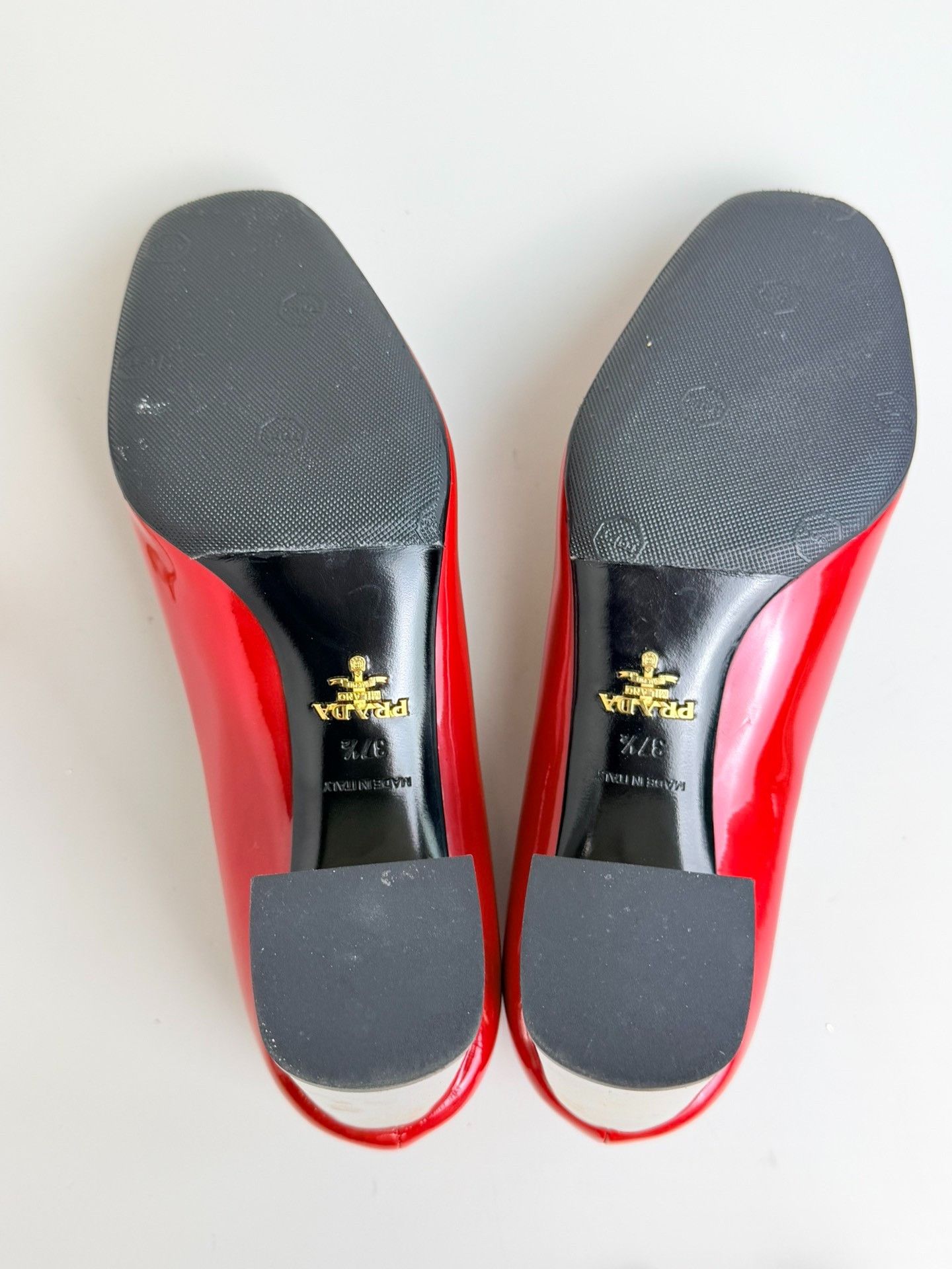 Prada Prada Patent Red Lowtop Sneakers us_7 Women Size US 7 / IT 37 - 7 Thumbnail