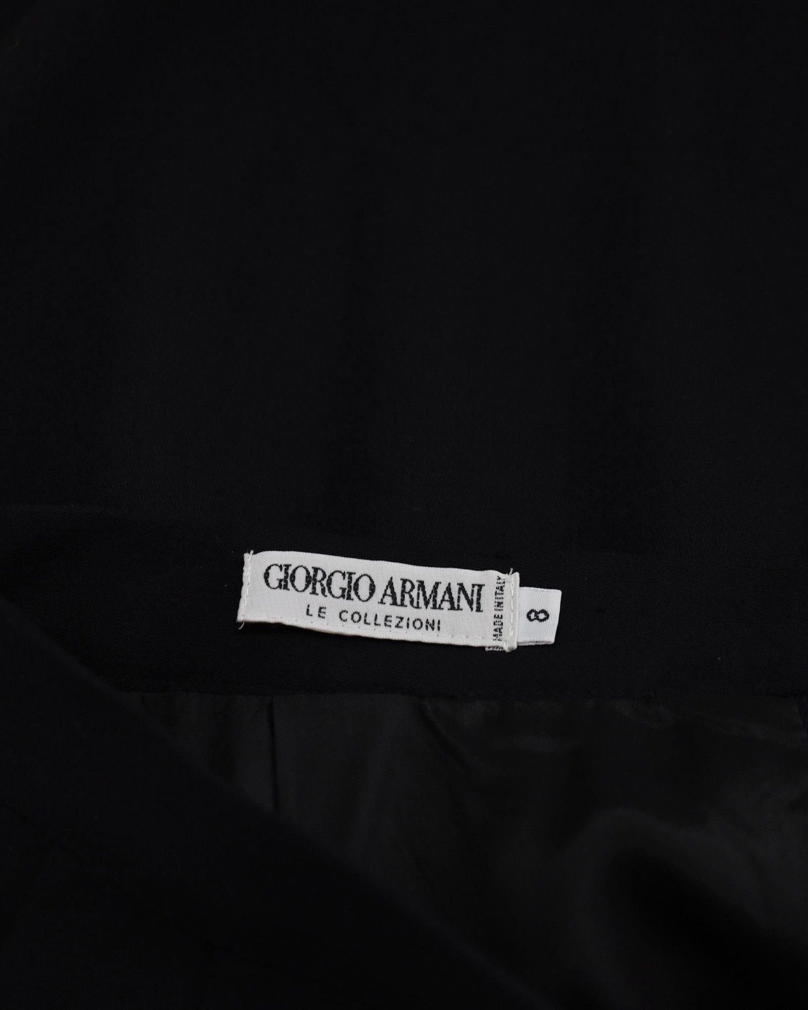 Giorgio Armani Giorgio Armani Le Collezioni Pencil Skirt in Black Wool Size 25" / US 0 / IT 36 - 3 Thumbnail