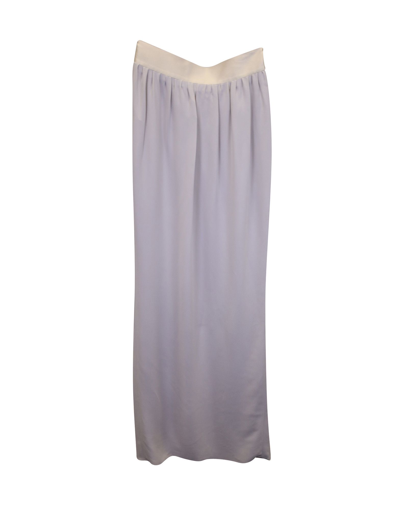 Lanvin Lanvin Bow Detail Maxi Skirt in Grey Acetate Size 24" / US 00 / IT 34 - 2 Thumbnail
