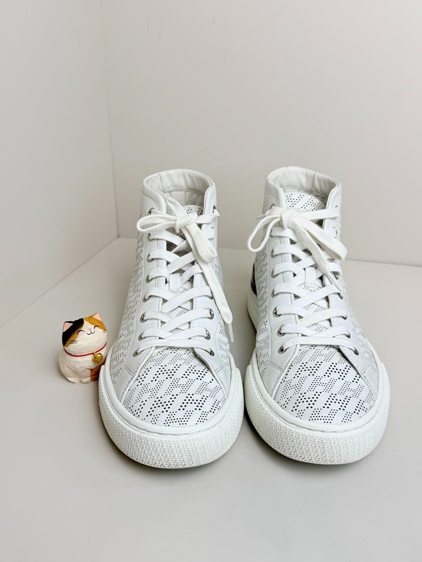 Hermes Hermes Leather White Hitop Sneakers 7 Men Size US 7 / EU 40 - 3 Thumbnail