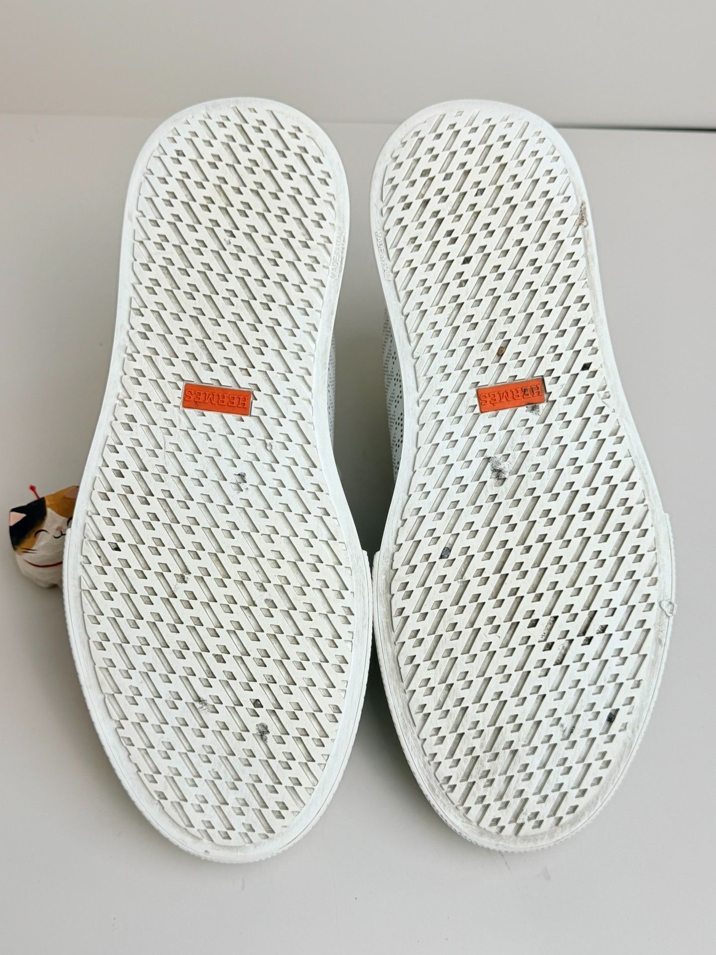 Hermes Hermes Leather White Hitop Sneakers 7 Men Size US 7 / EU 40 - 7 Thumbnail