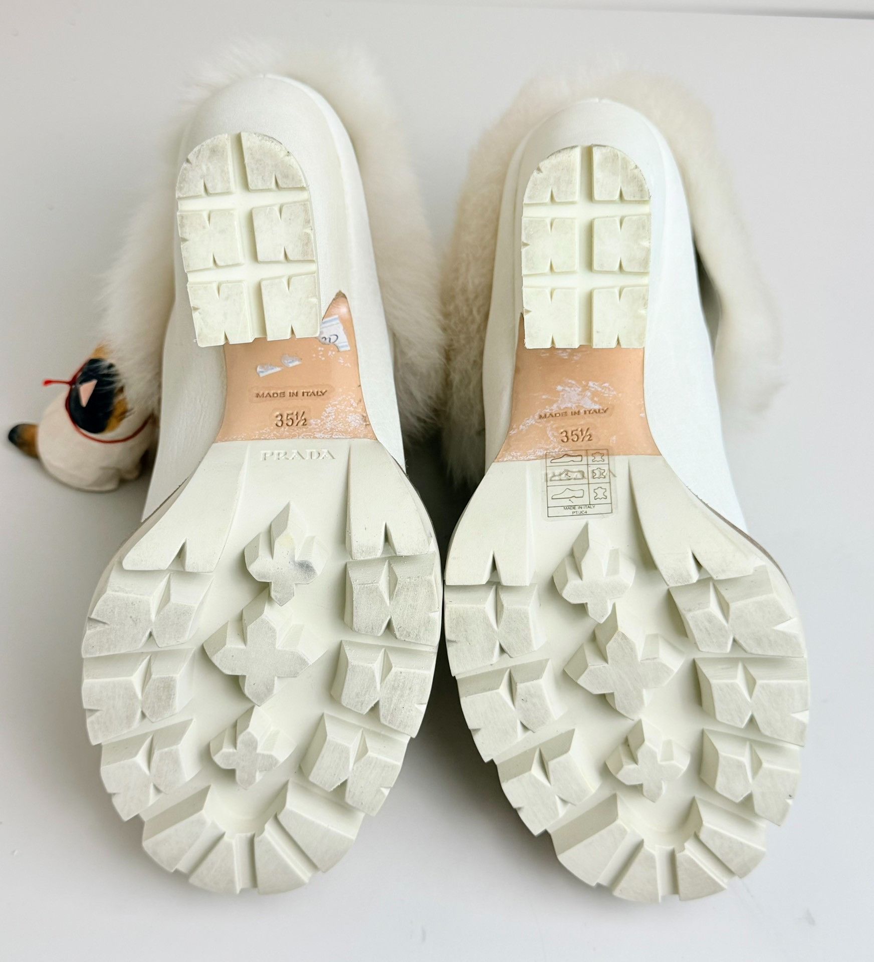 Prada Prada Distressed White Boots us_5-5 Women Size US 5.5 / IT 35.5 - 5 Thumbnail