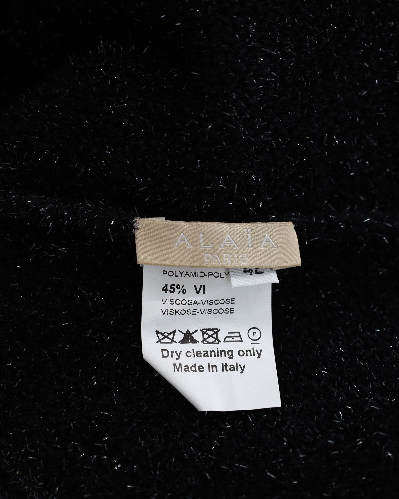 Alaia Alaia Shimmering Sweater in Black Polyamide Size XXS / US 00 / IT 34 - 3 Thumbnail