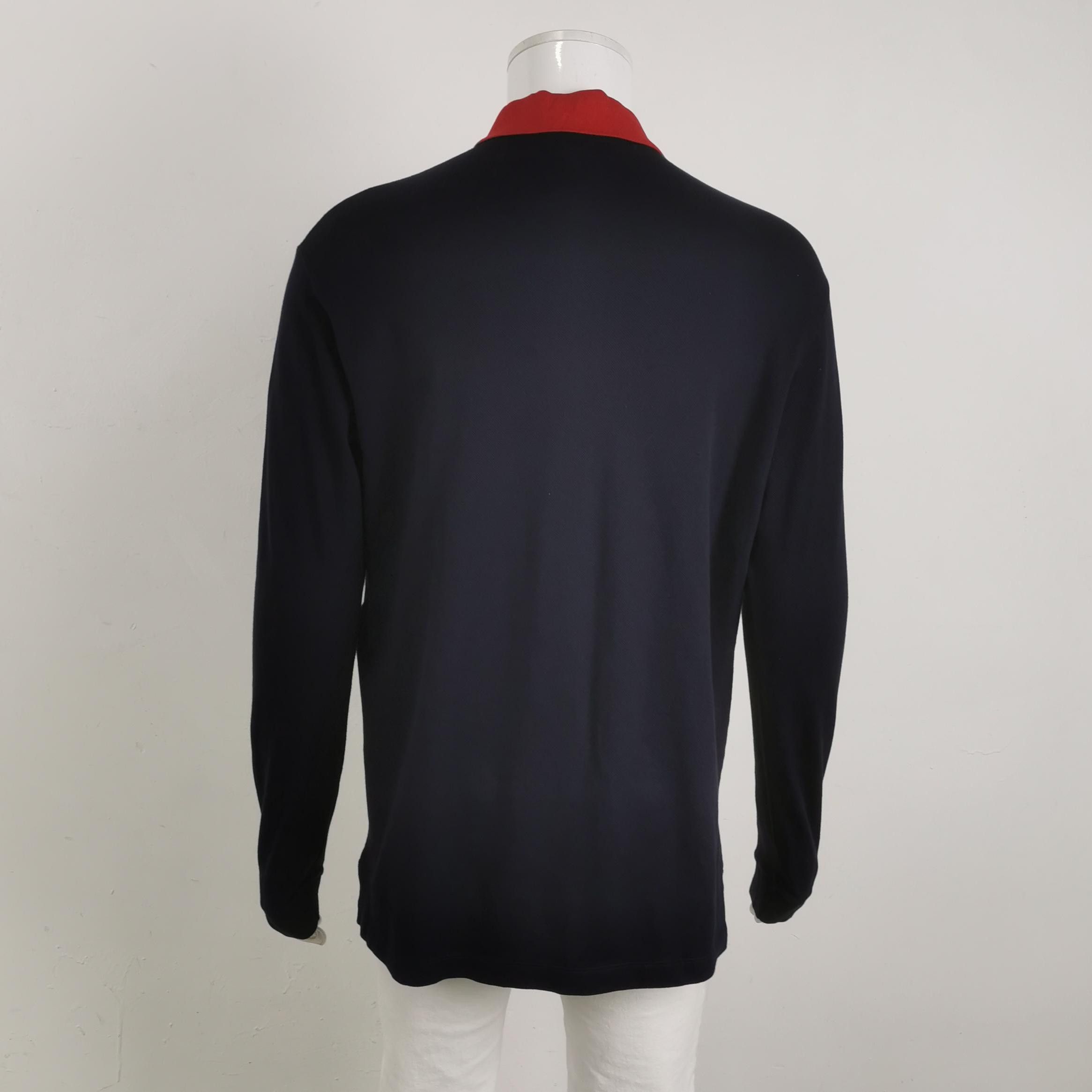 Gucci Gucci Contrast Collar Long Sleeve Polo Size M Size US M / EU 48-50 / 2 - 2 Thumbnail