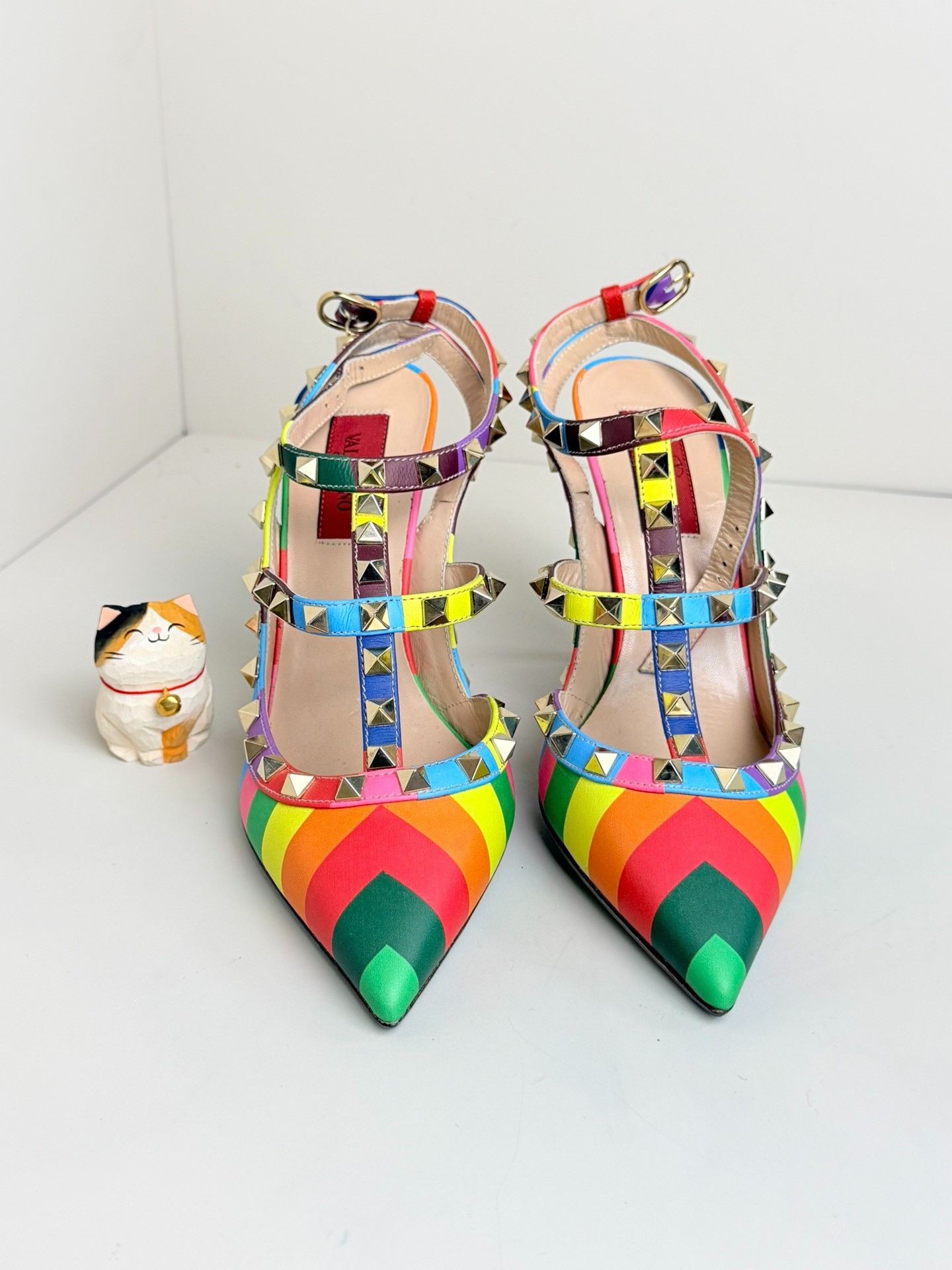 Valentino Valentino Rainbow Multi Sandals us_7 Women Size US 7 / IT 37 - 3 Thumbnail