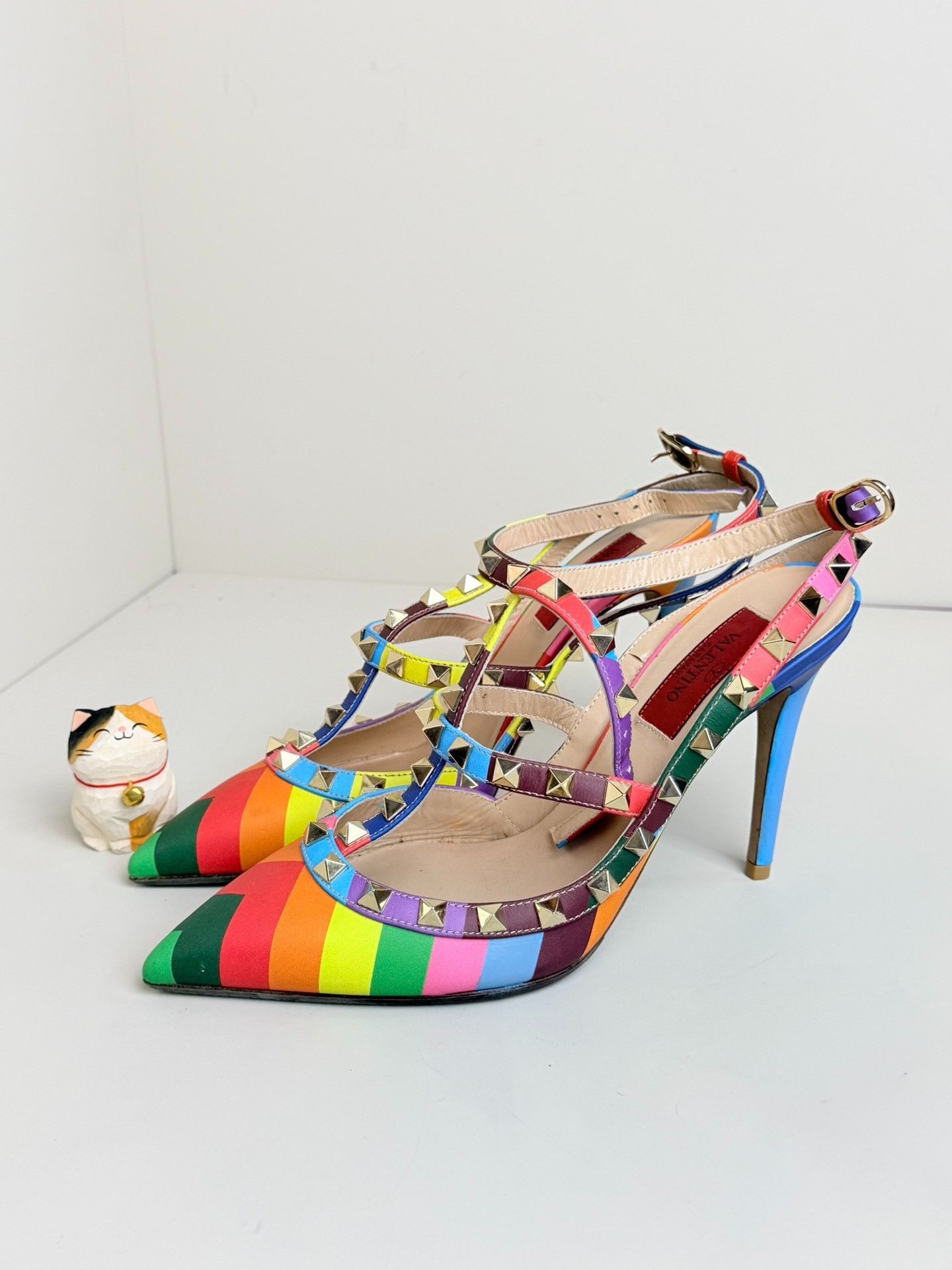 Valentino Valentino Rainbow Multi Sandals us_7 Women Size US 7 / IT 37 - 2 Thumbnail