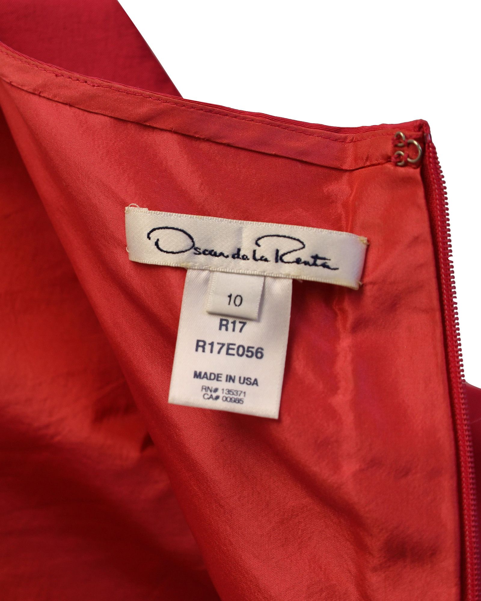Oscar De La Renta Oscar de la Renta Floral Embellished Sleeveless Dress in Red Size XS / US 0-2 / IT 36-38 - 3 Thumbnail