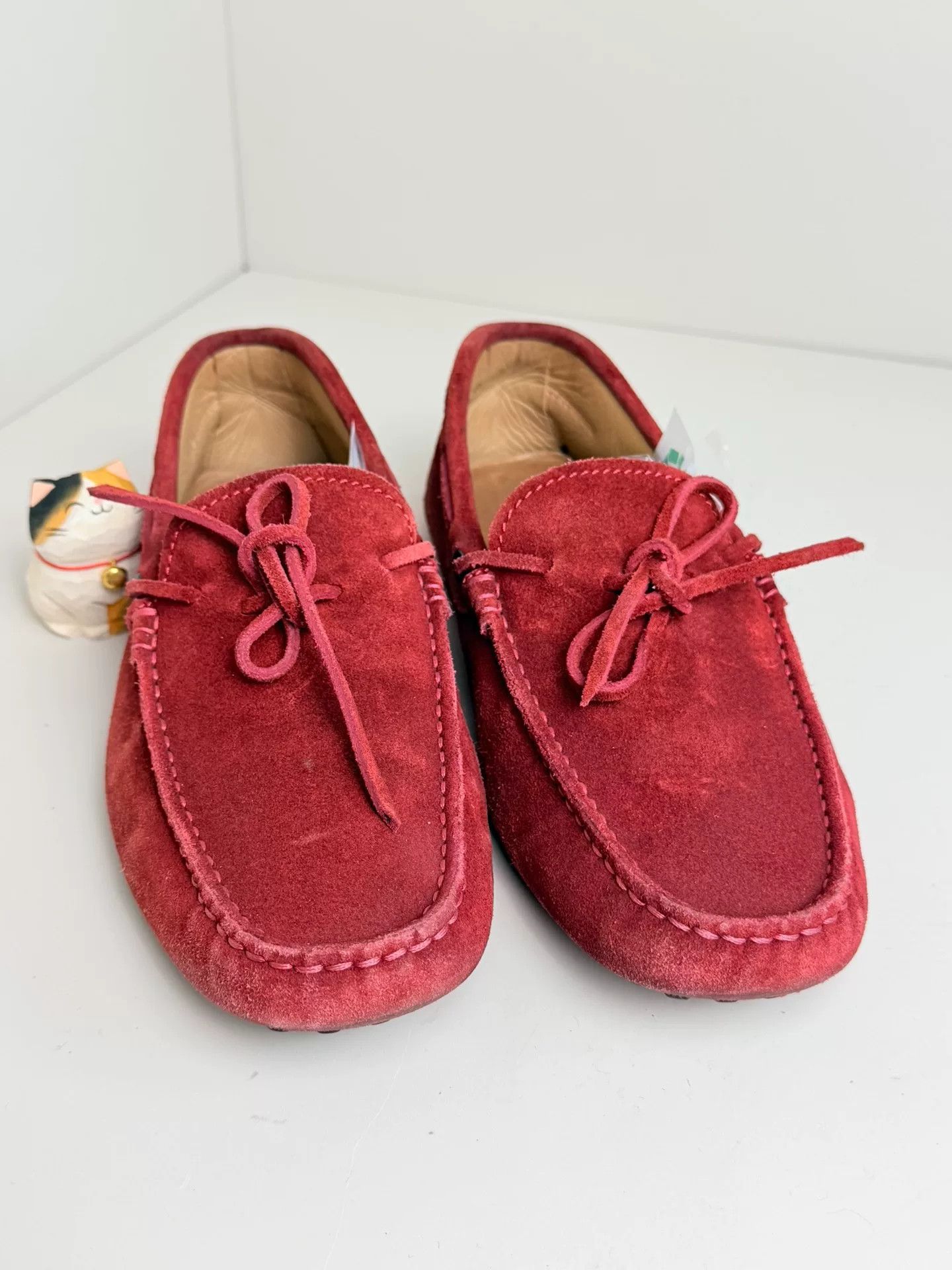 Tod's Tod's Suede Red Lowtop Sneakers us_5 Women Size US 5 / IT 35 - 3 Thumbnail