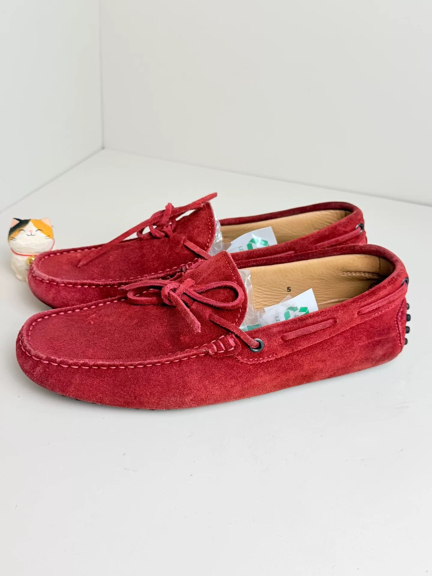 Tod's Tod's Suede Red Lowtop Sneakers us_5 Women Size US 5 / IT 35 - 2 Thumbnail