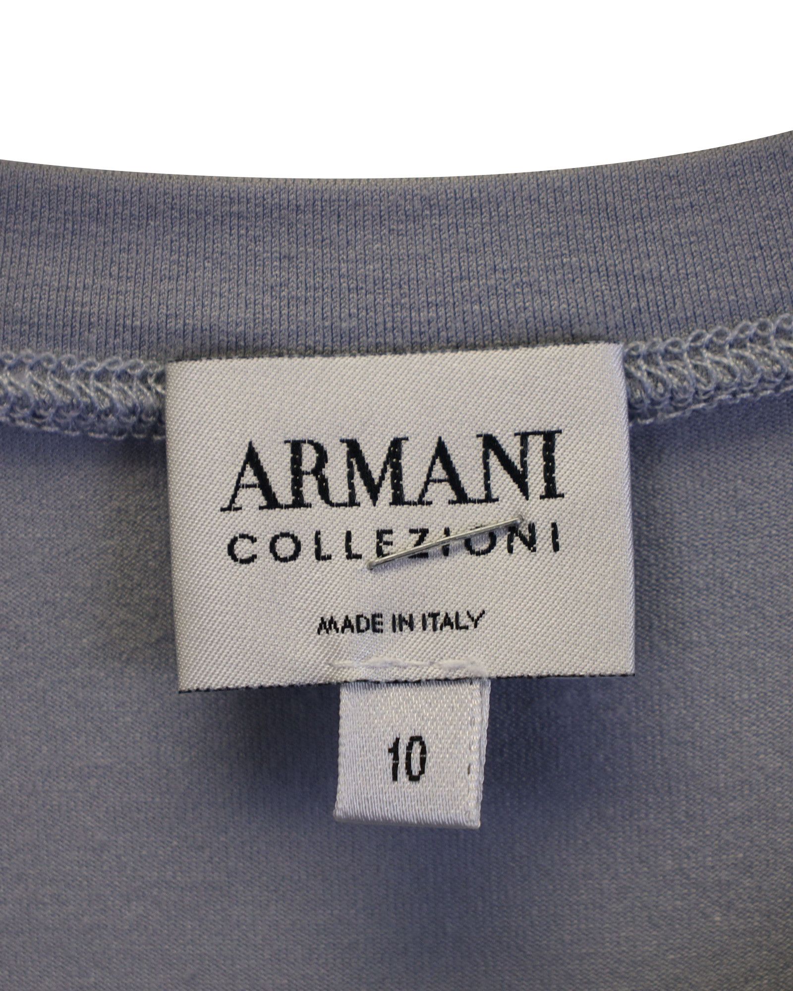 Armani Armani Collezioni Short Sleeve T-shirt in Light Grey Viscose Size XS / US 0-2 / IT 36-38 - 3 Thumbnail